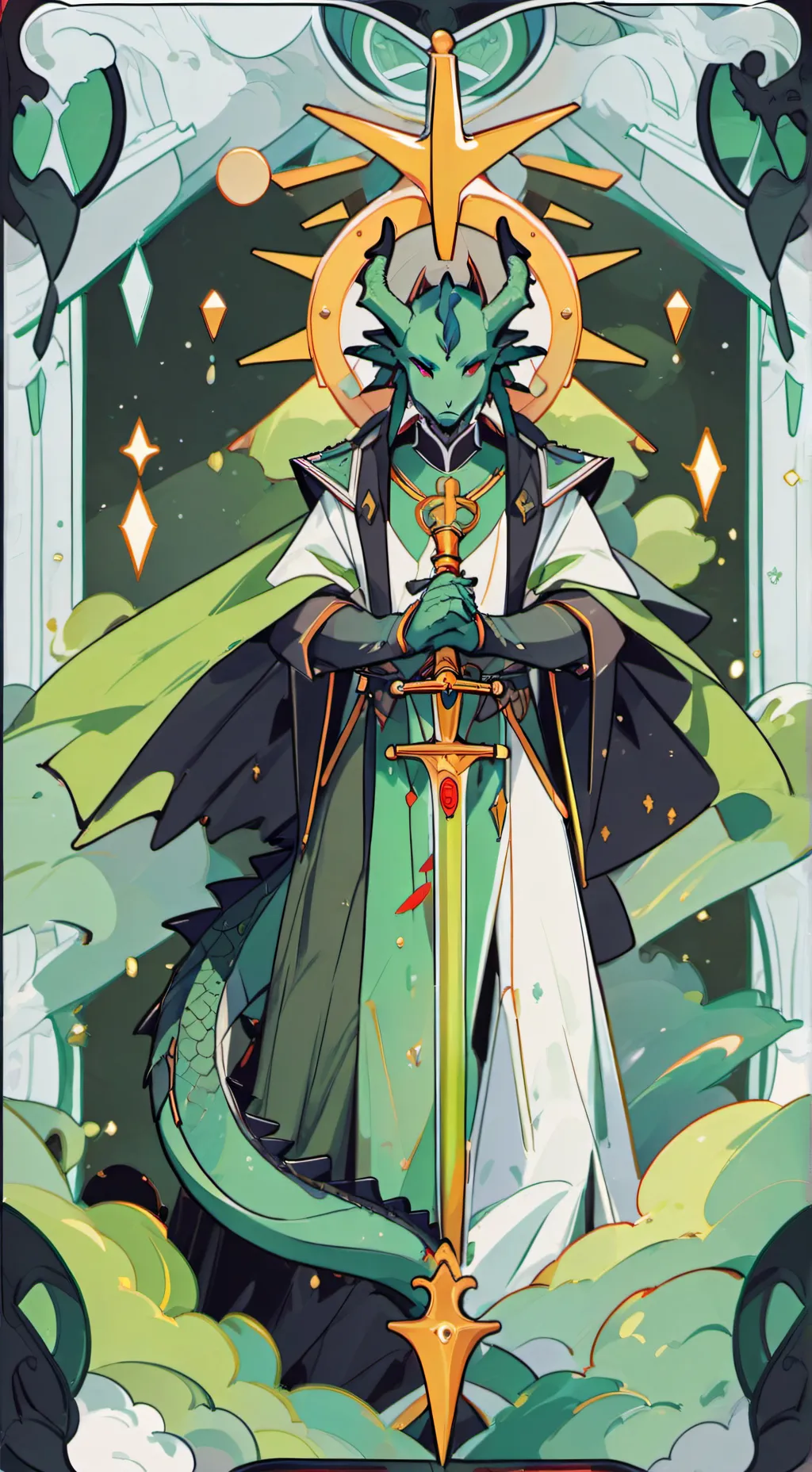 ai character: God  dragon  background