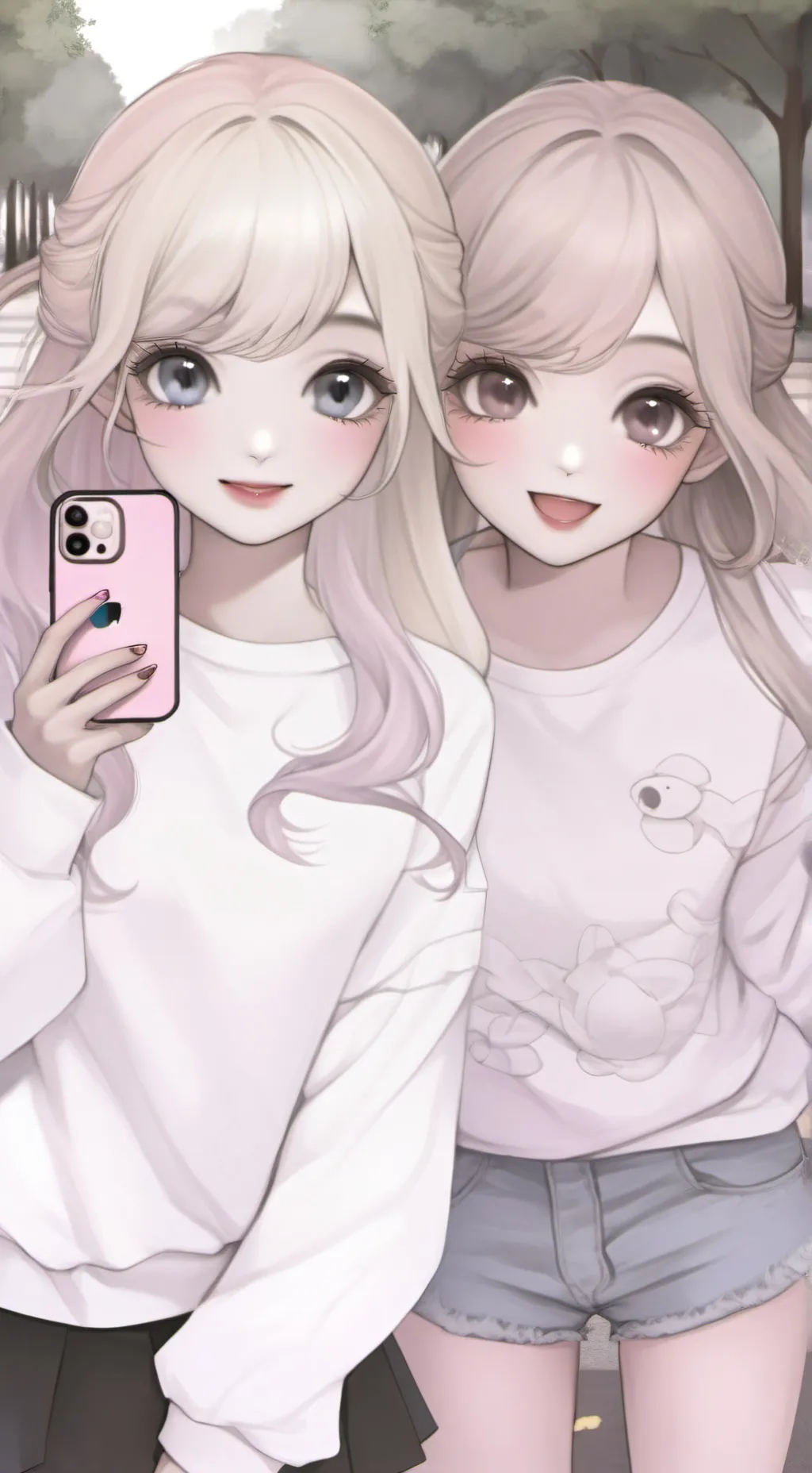 ai character: Lily & Sally background