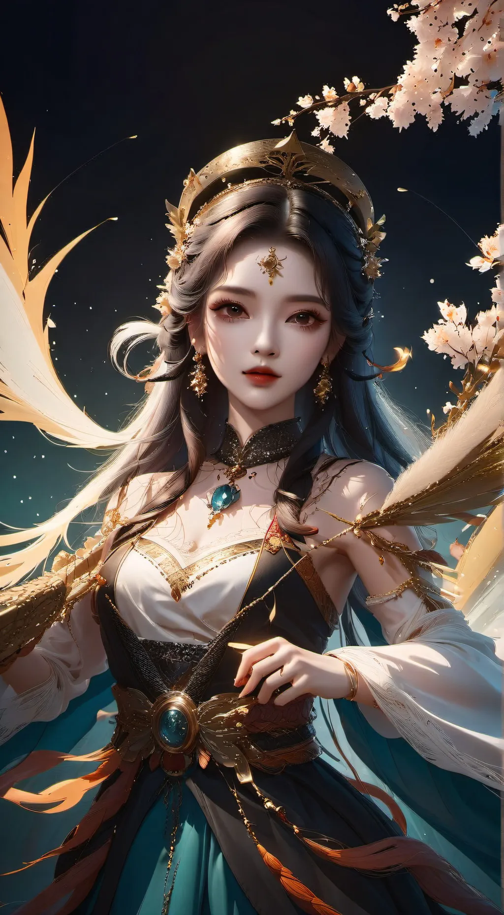 ai character: bailarina  background