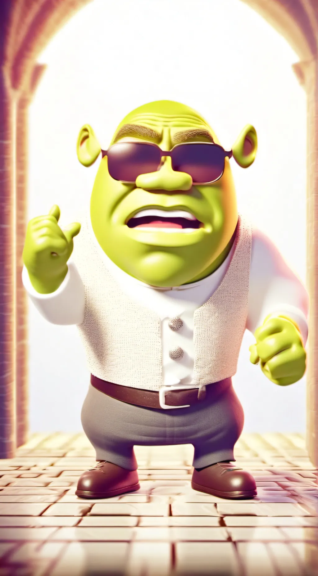 ai character: Evil Shrek background