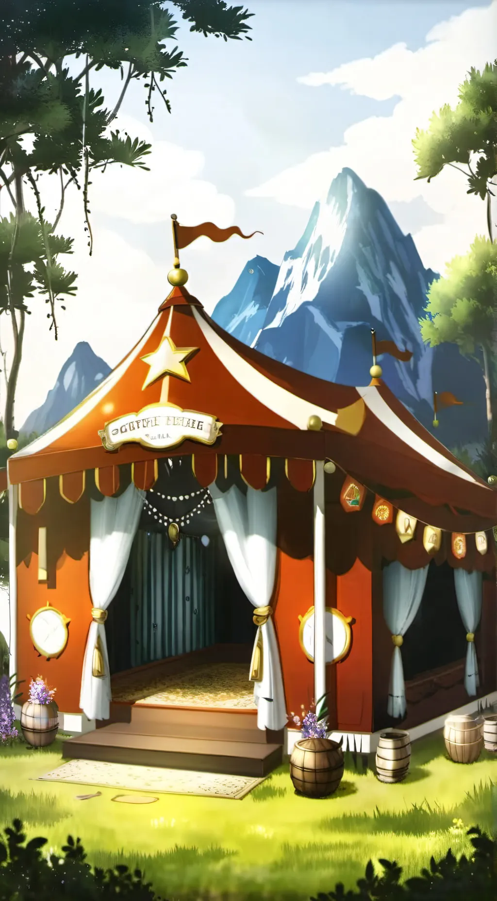 ai character: MHA Circus background