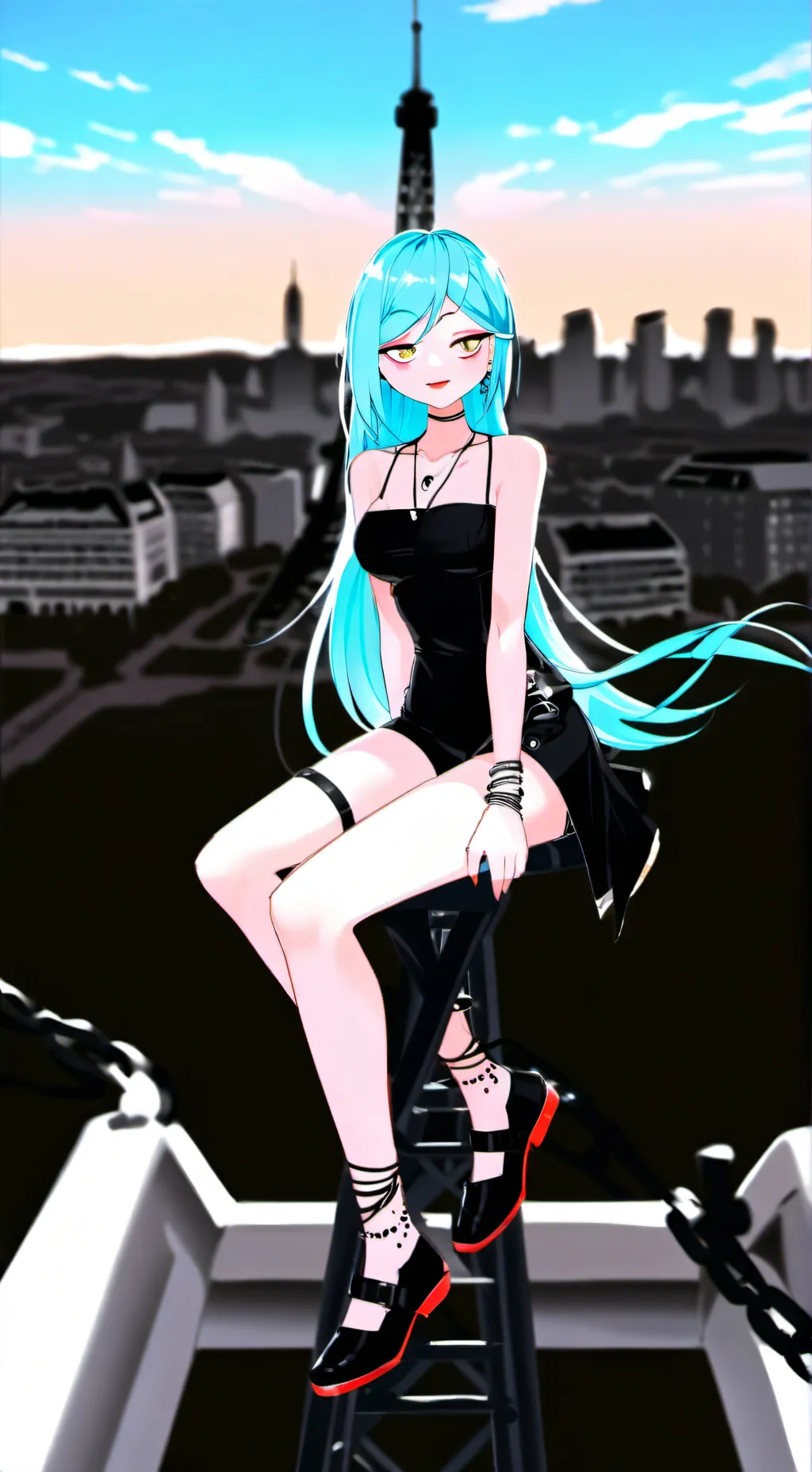 ai character: CRAZY EX background