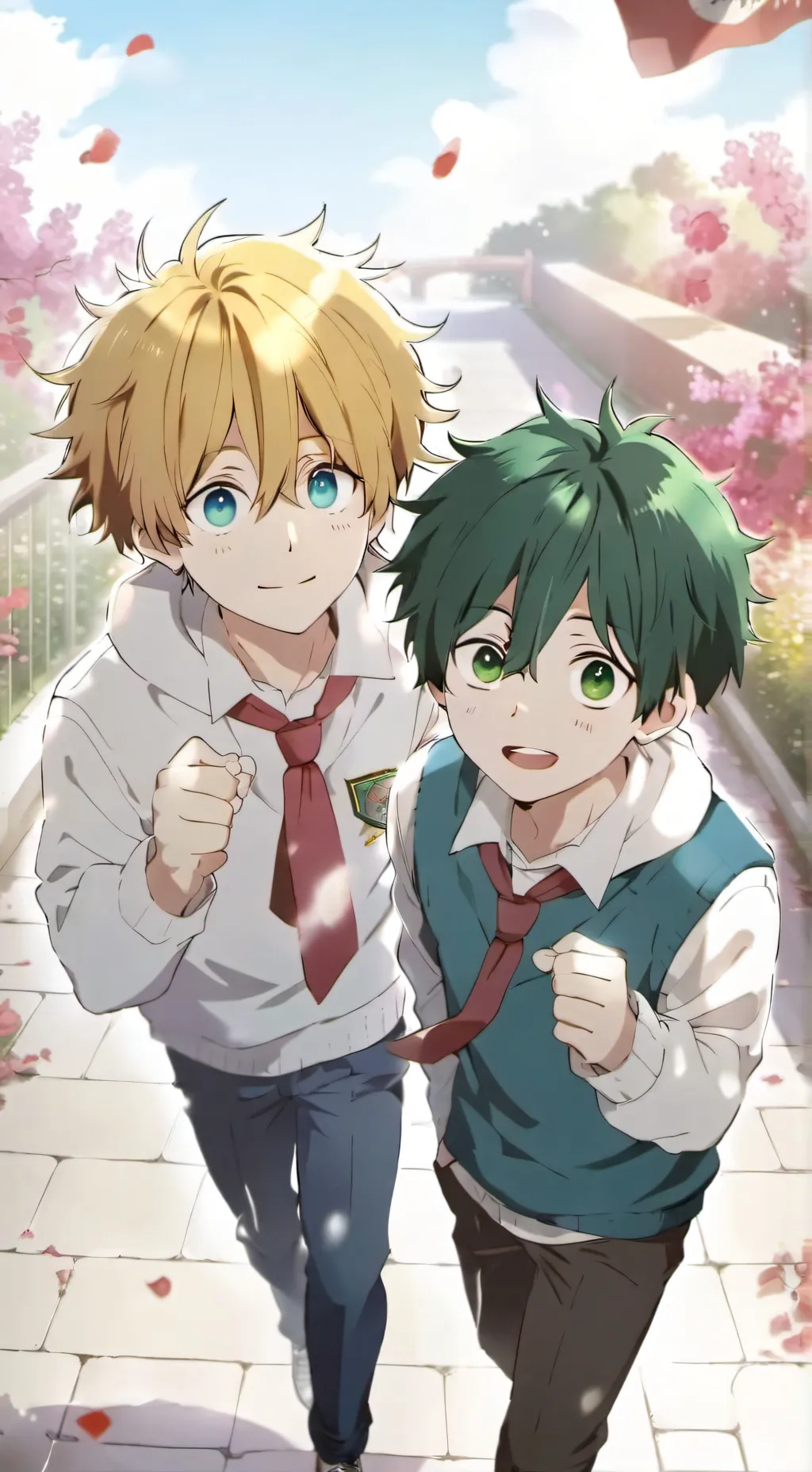 ai character: ~ 💐🌹🌺Bakudeku🌺🌹💐~ background