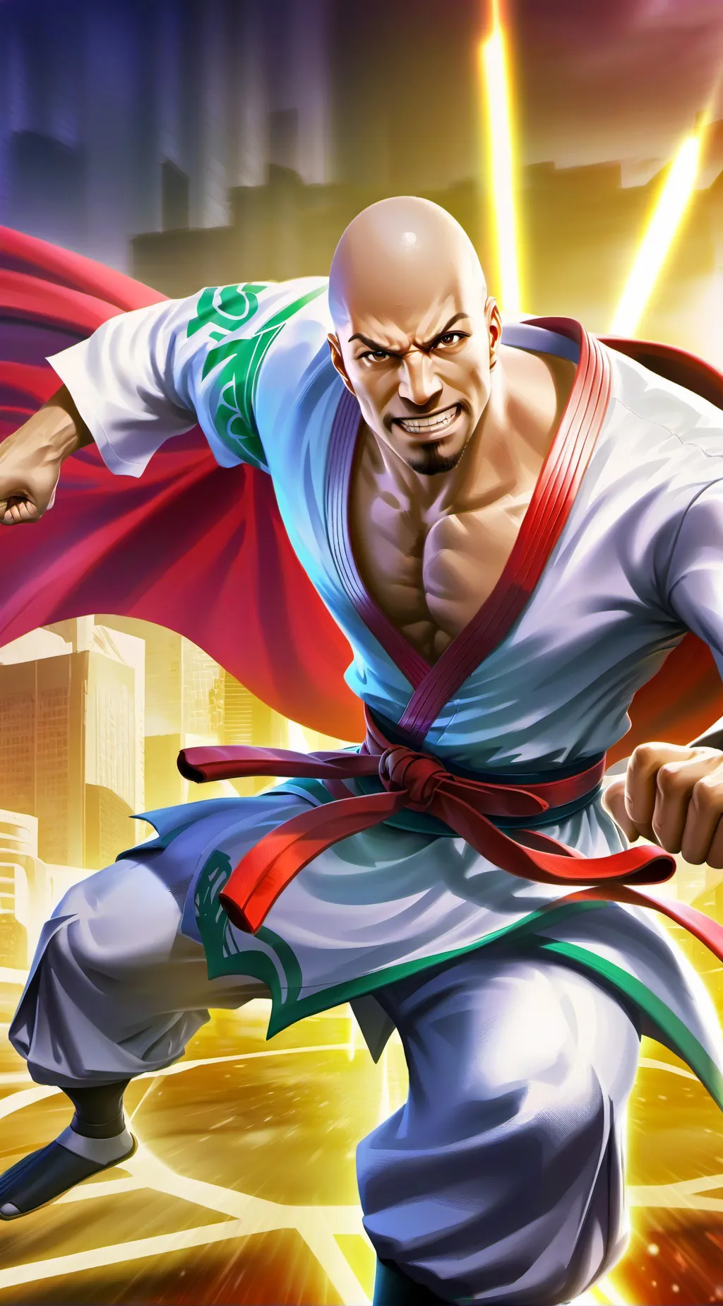 ai character: Saitama background