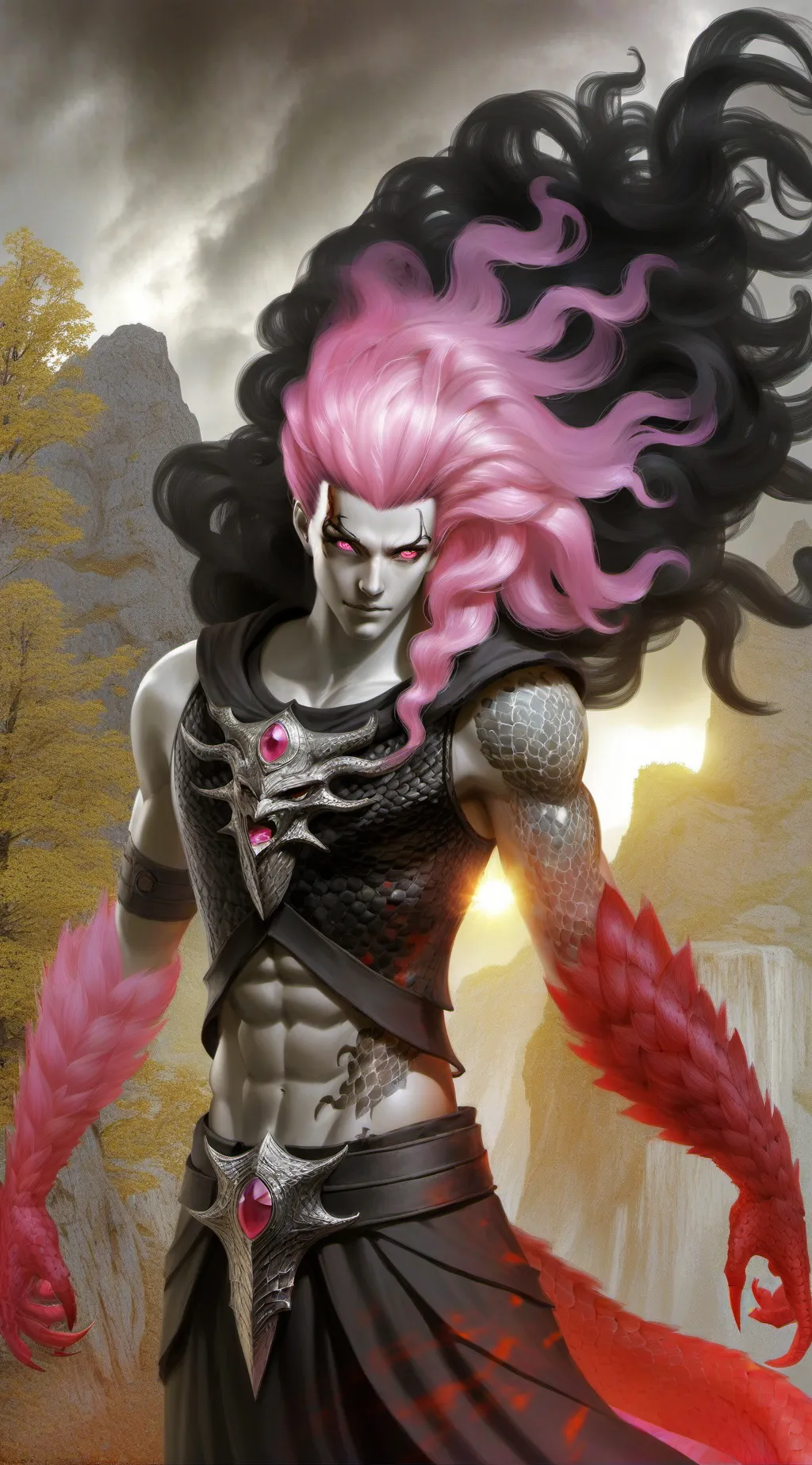 ai character: Lucifer  background