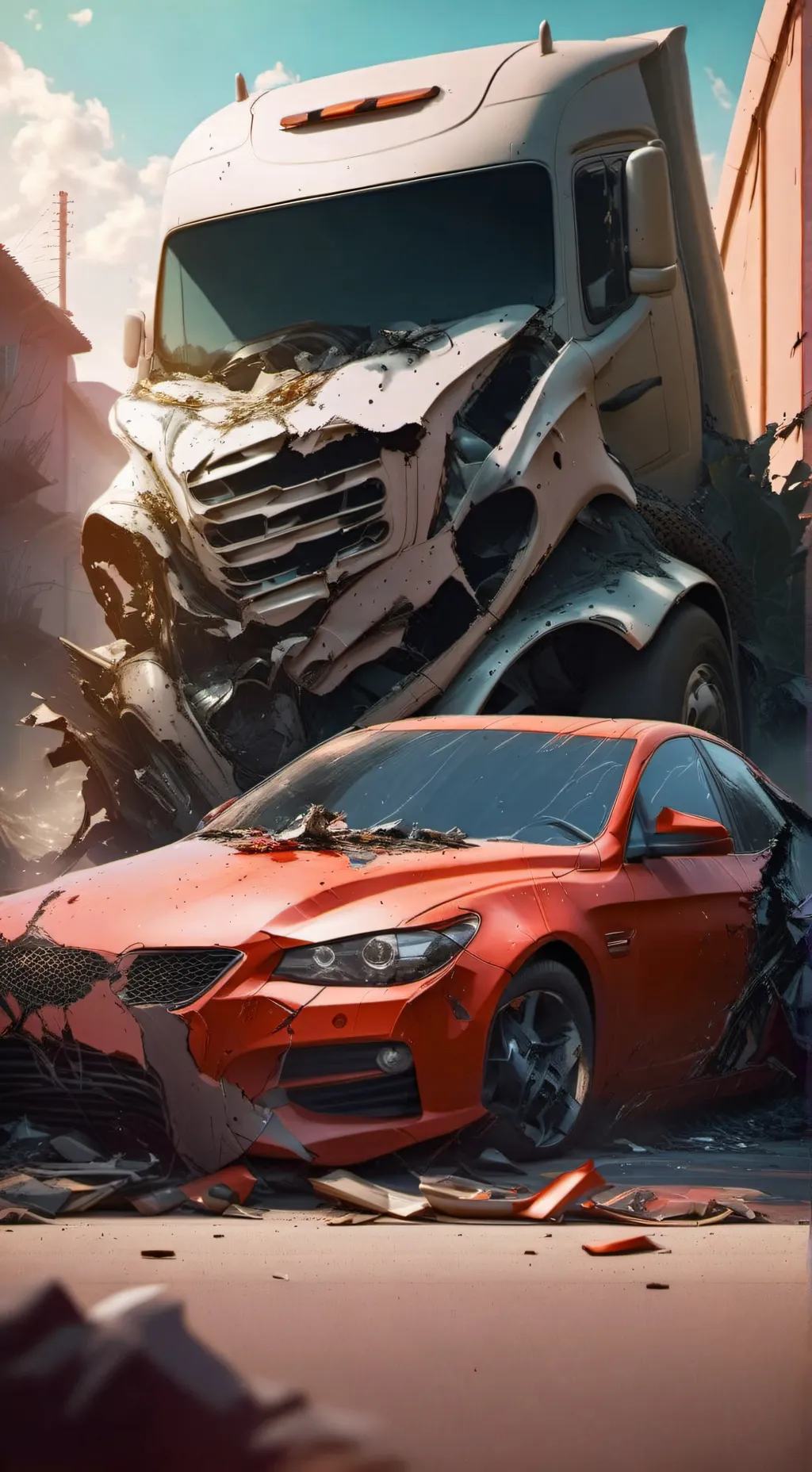 ai character: Brutal car crash! background