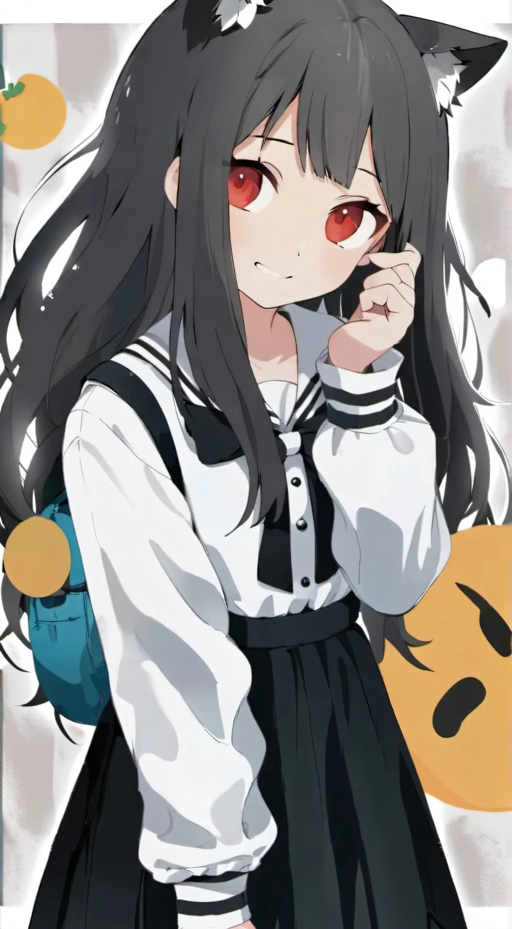 ai character: emo girl background