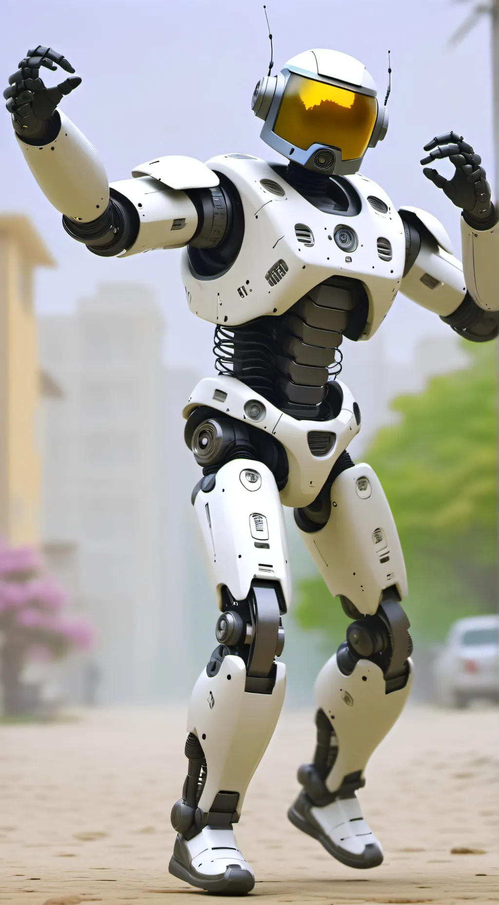 ai character: Robot school background