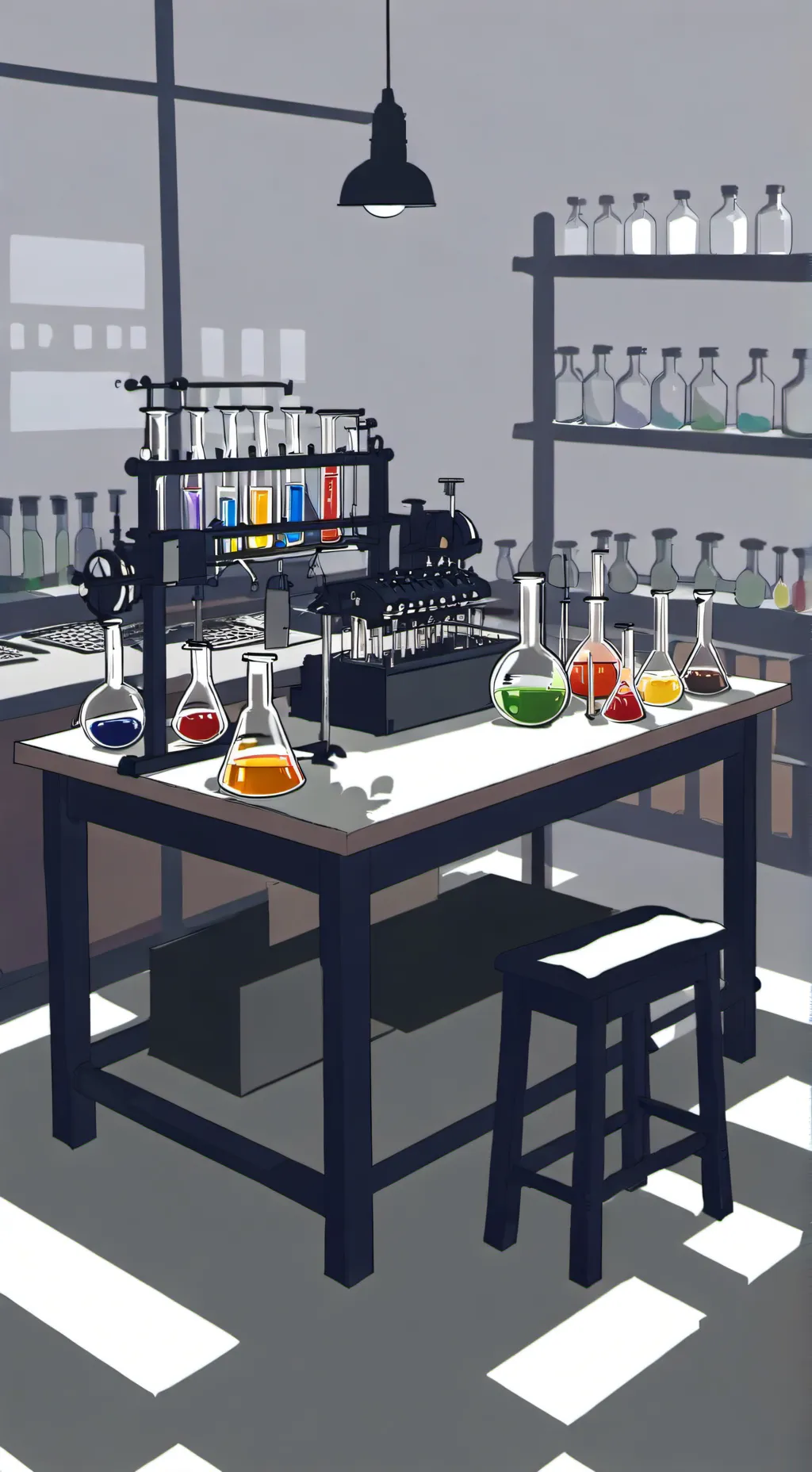 ai character: Lab background