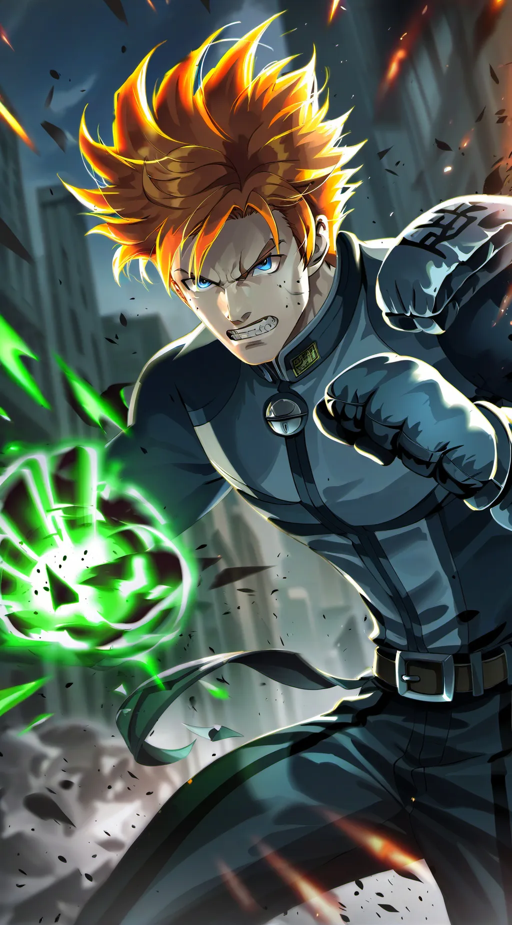 ai character: Katsuki Bakugou background