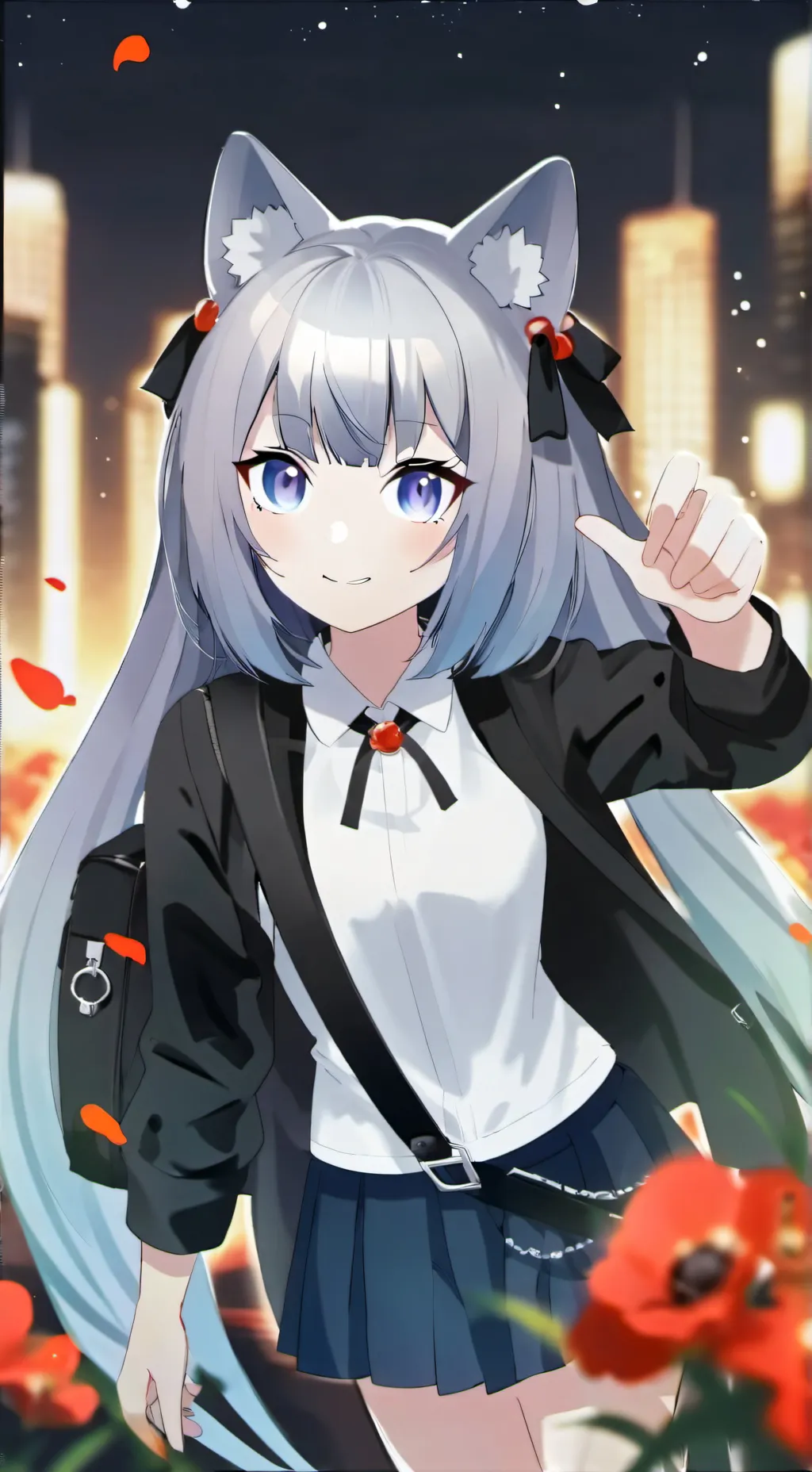 ai character: mia and VTutever background
