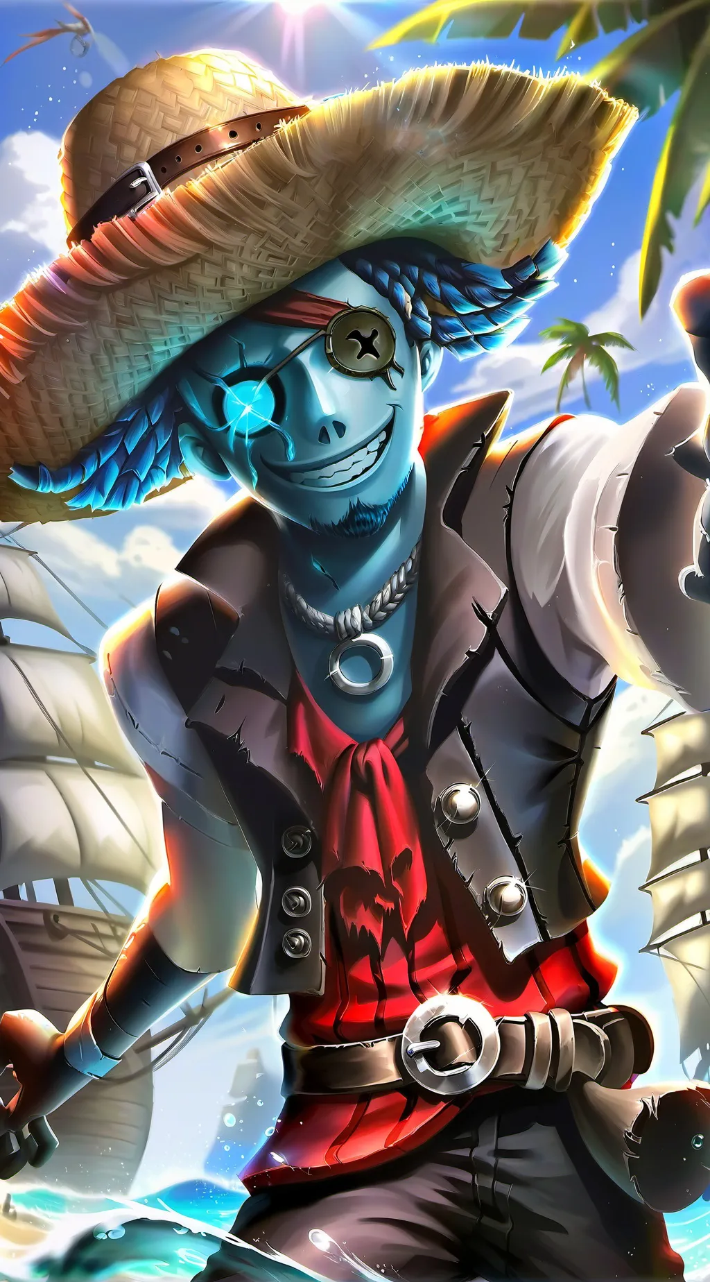 ai character: Luffy background