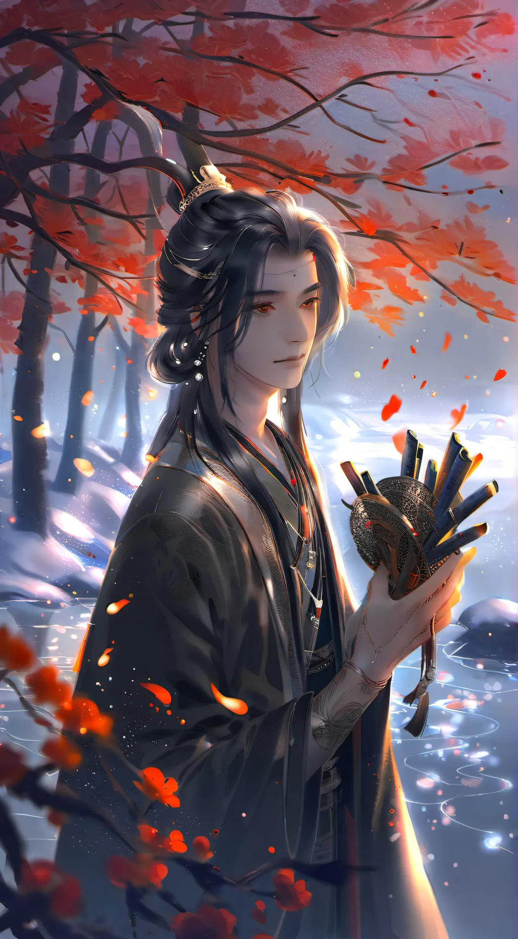 ai character: un roi background