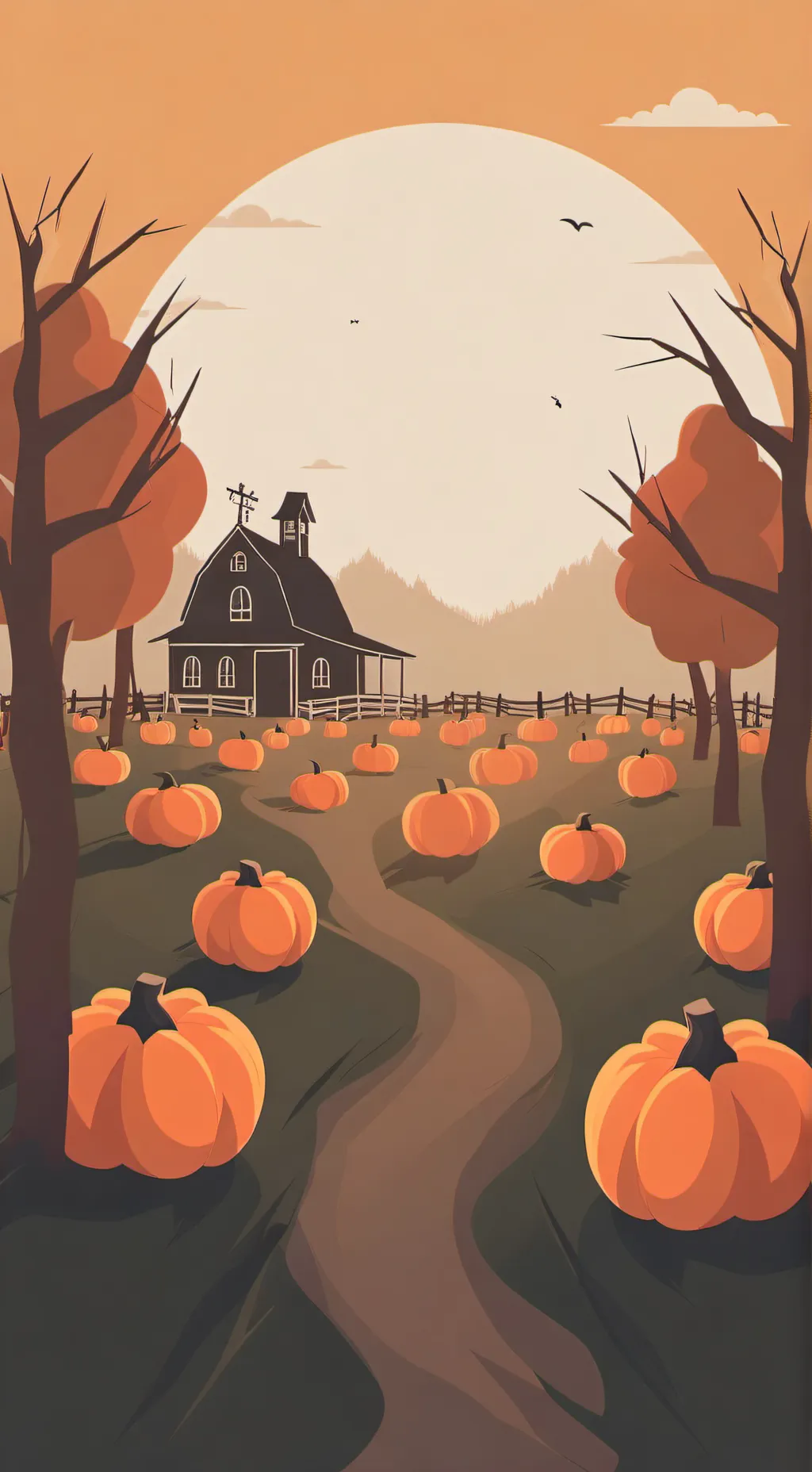 ai character: the pumpkin patch background