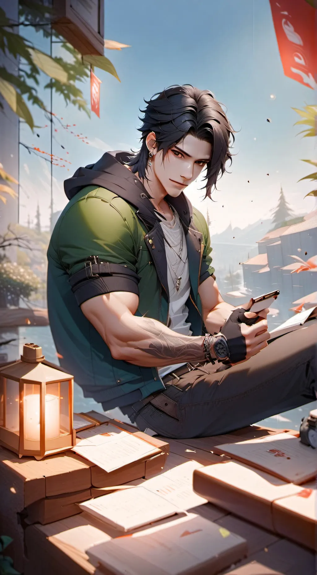 ai character: Nathaniel  background