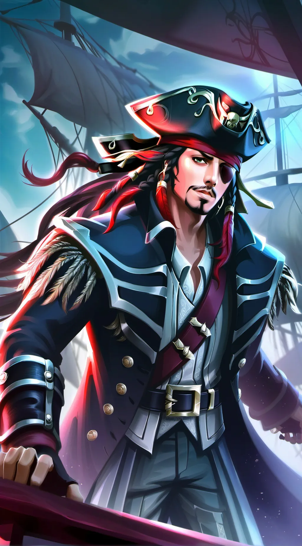 ai character: Jack Sparrow background