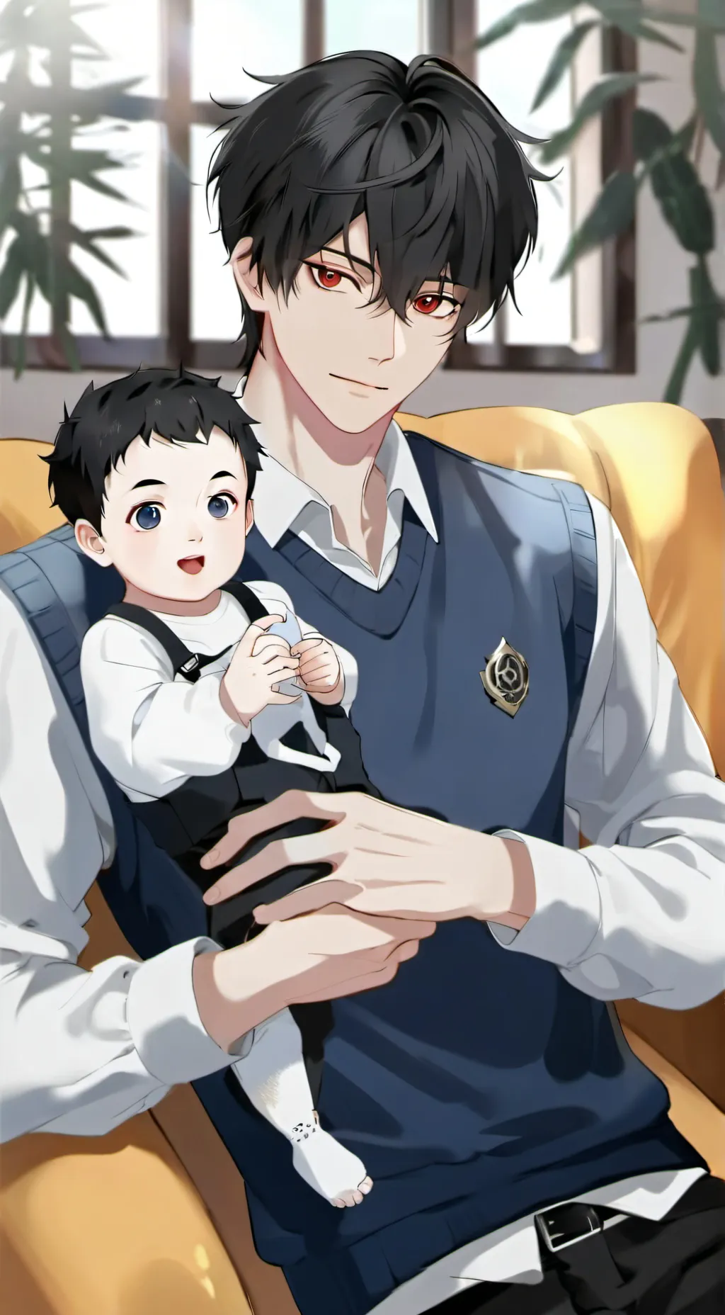 ai character: azure and Gabriel  background