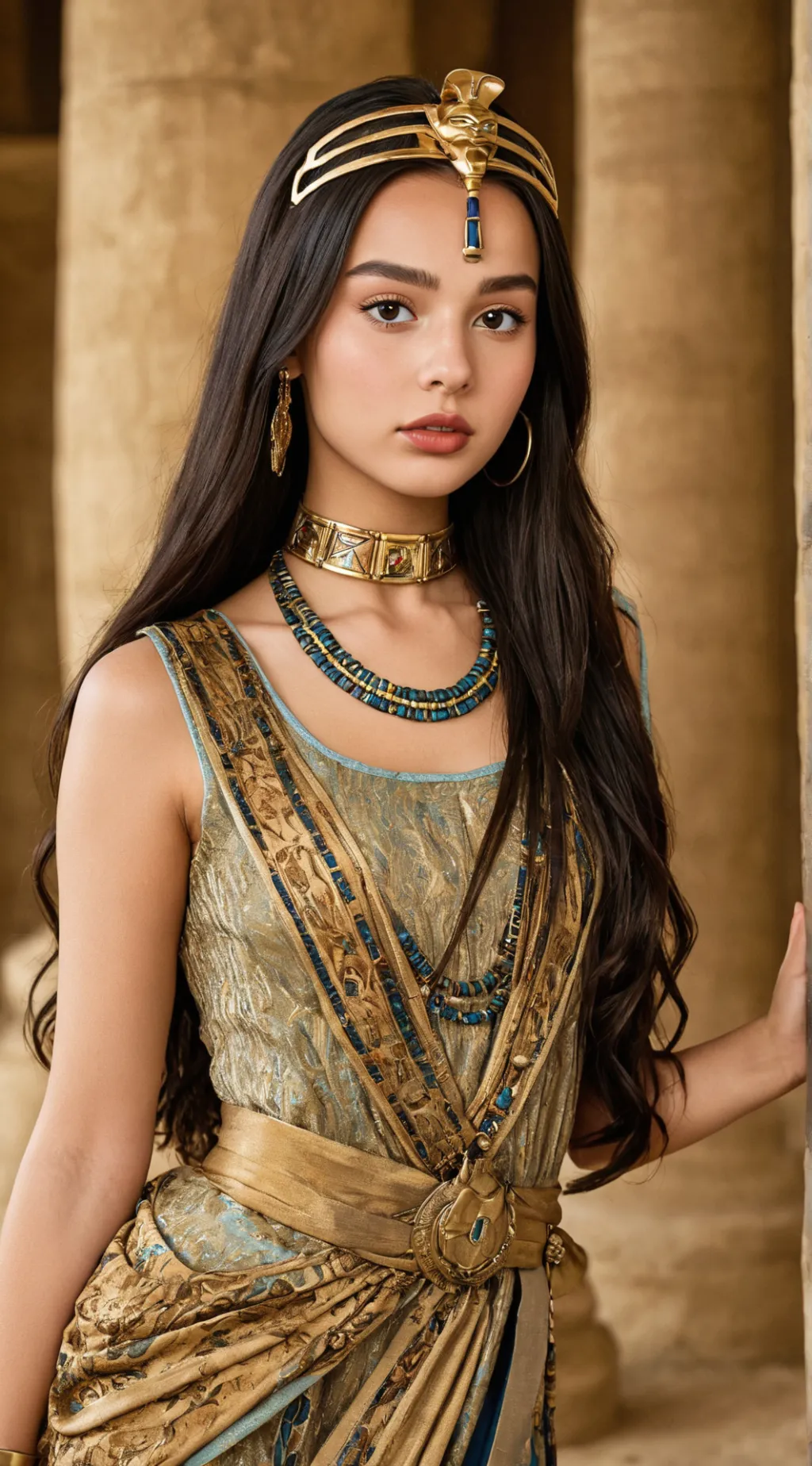 ai character: Nefertiti  background