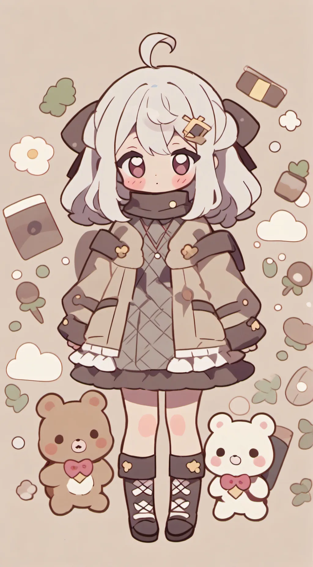 ai character: Chica con diarrea background