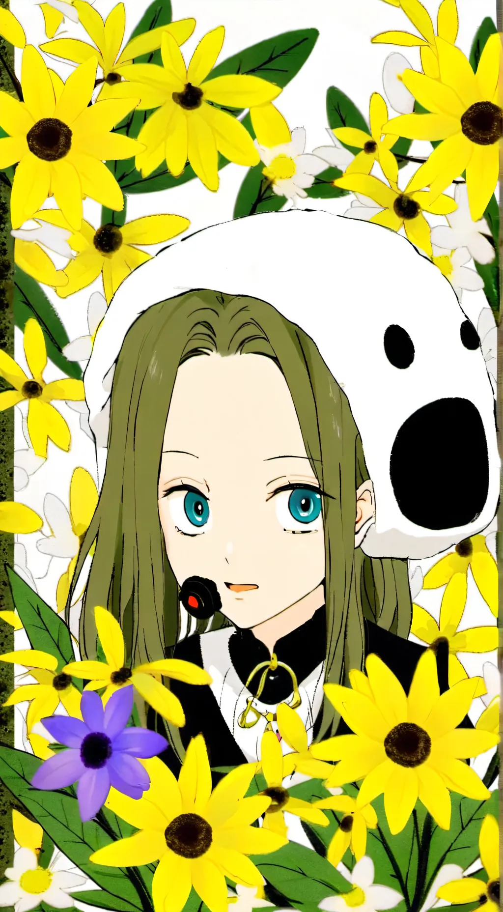 ai character: Iris Bloom background