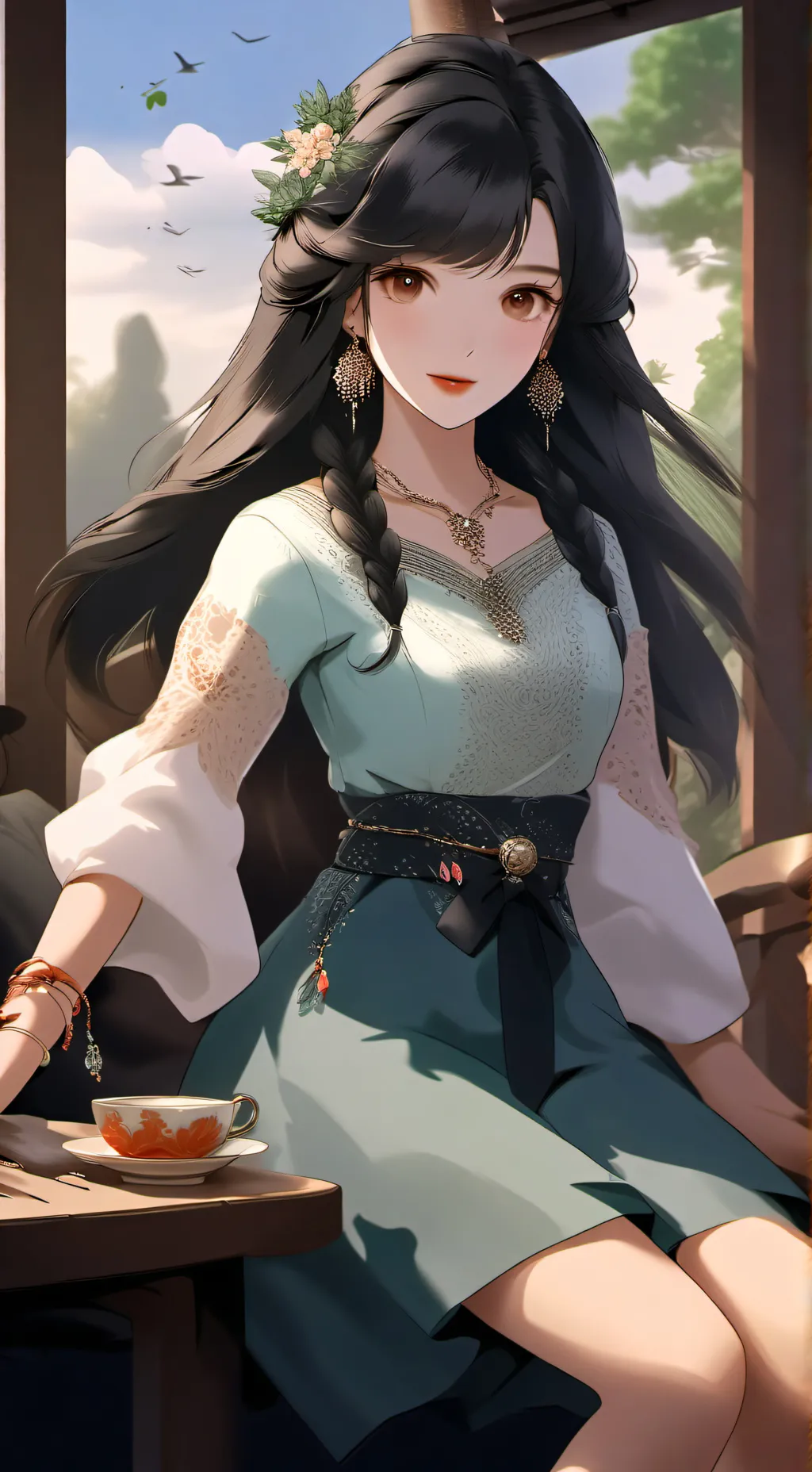 ai character: Ariana background