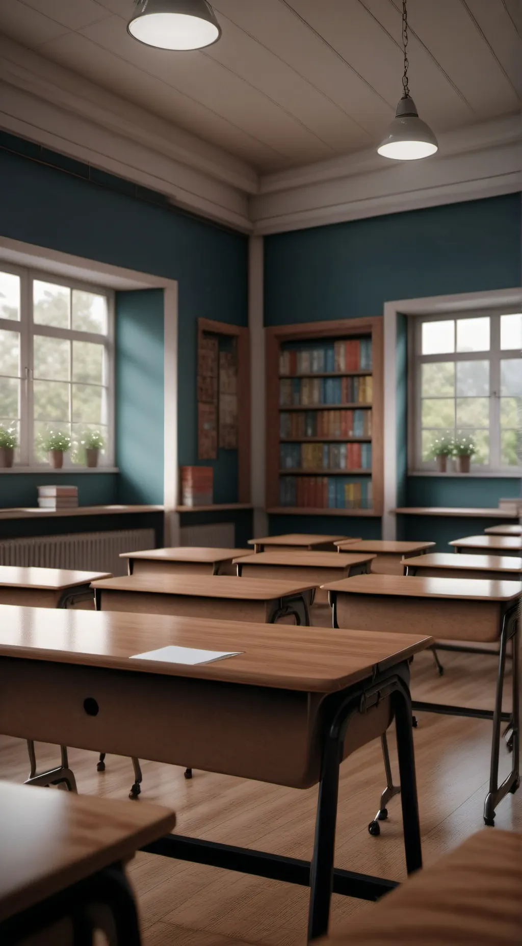 ai character: emoji school background