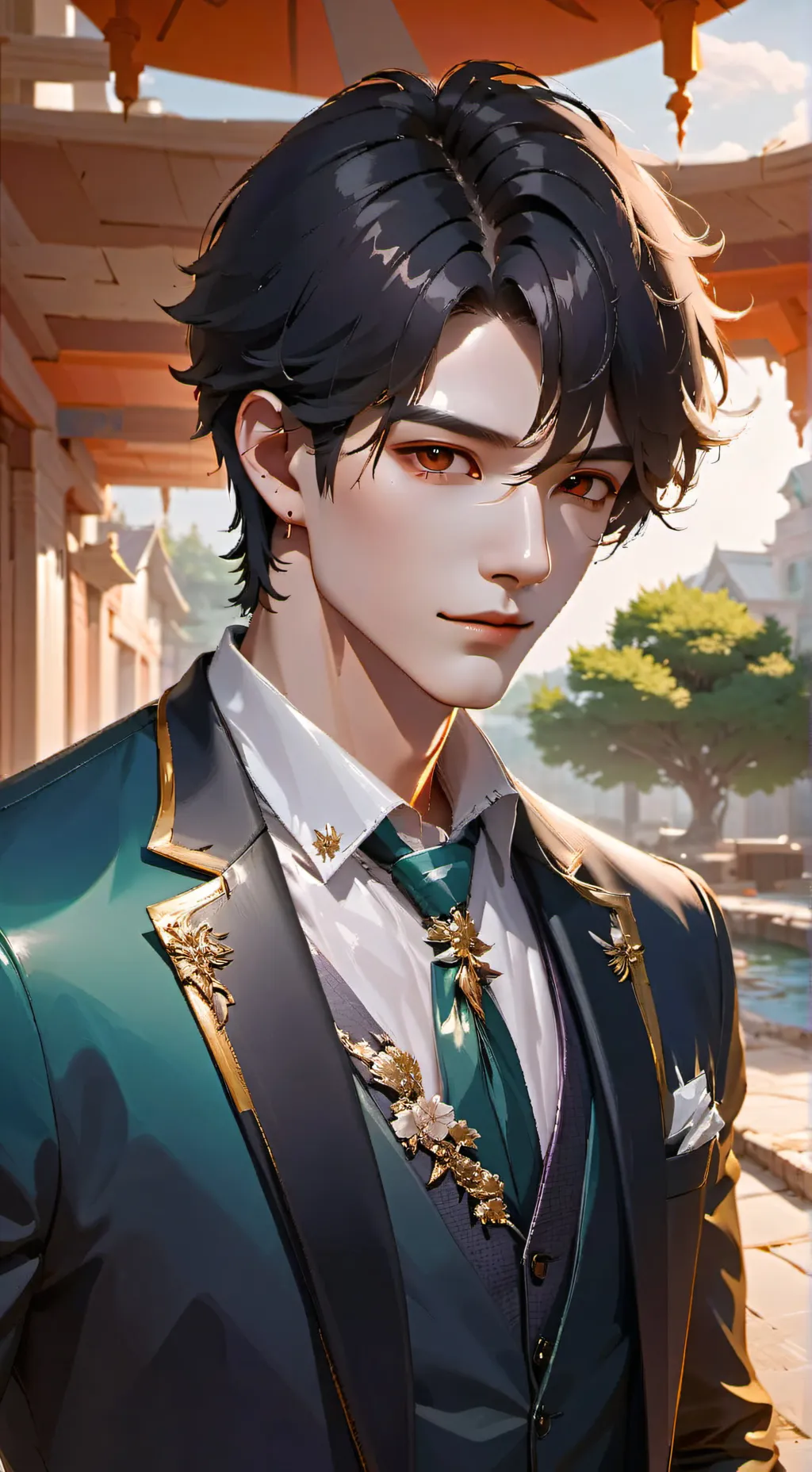 ai character: ☆彡彡 Alex ミミ☆ background