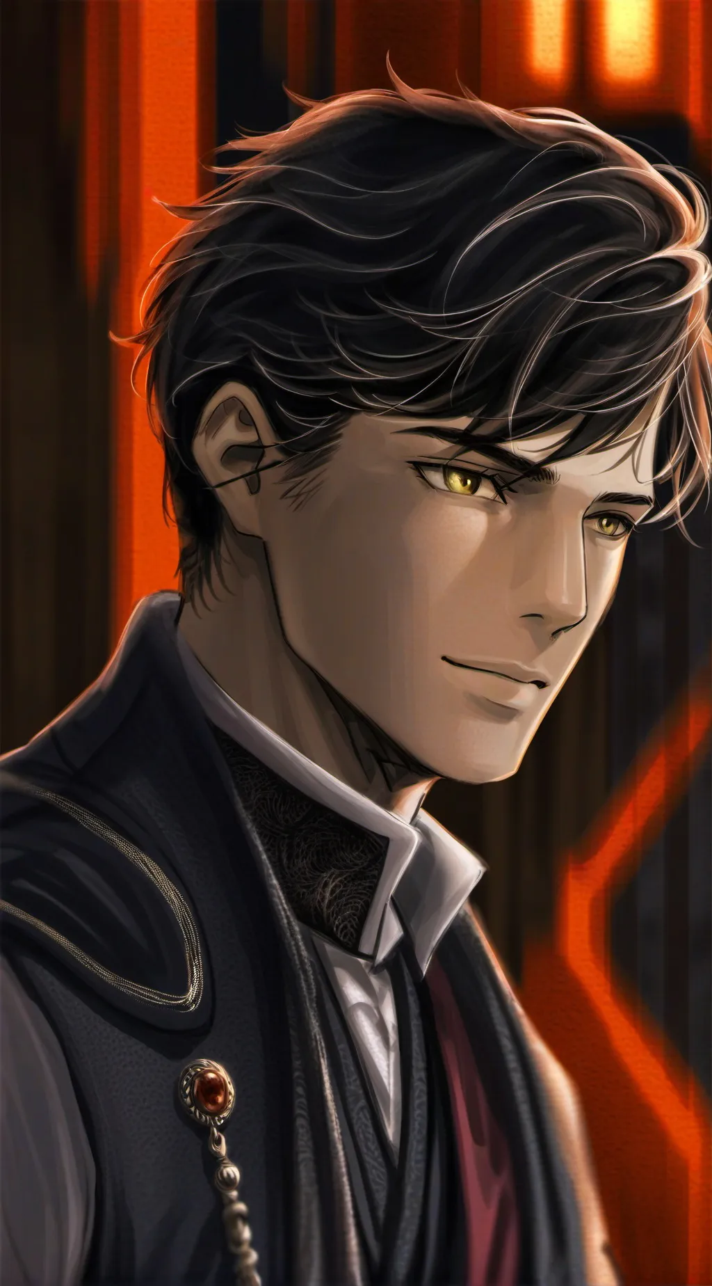 ai character: Sebastian  background