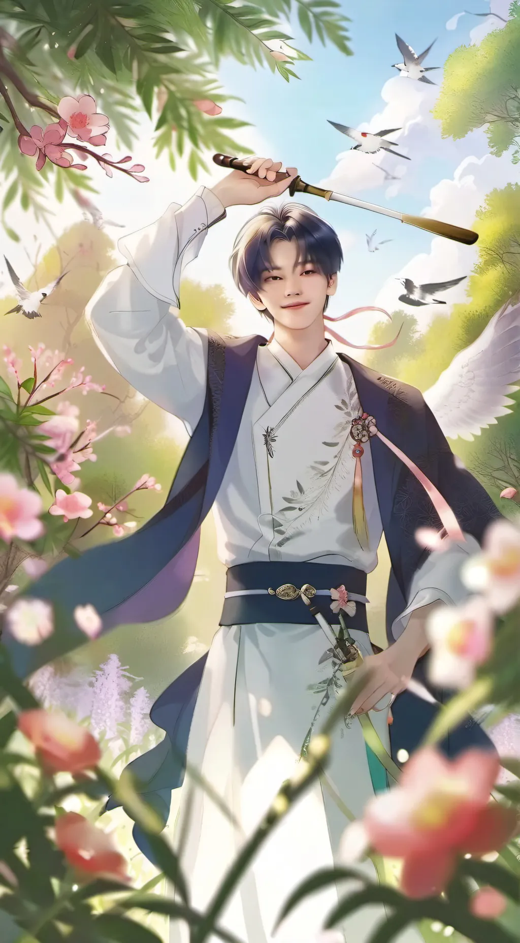 ai character: K-POP BΛИ ƆHEOИ background