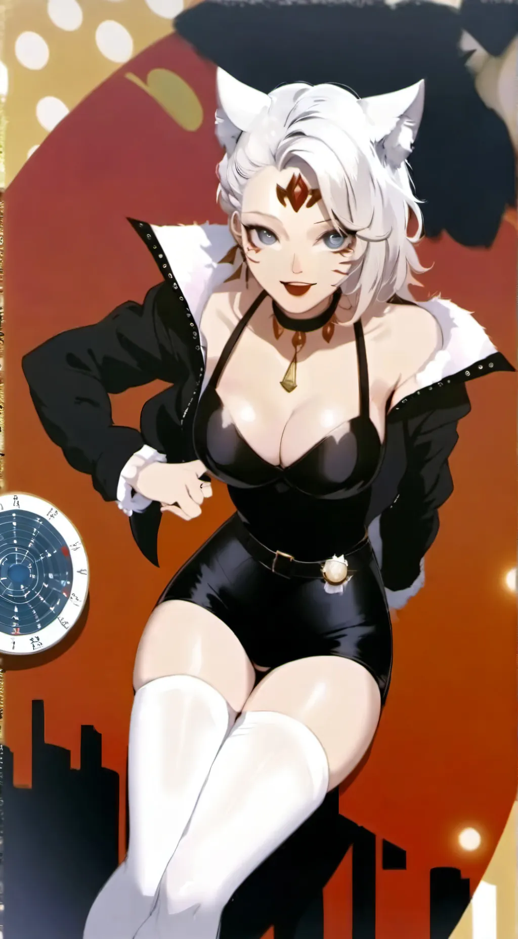 ai character: cat virus  background