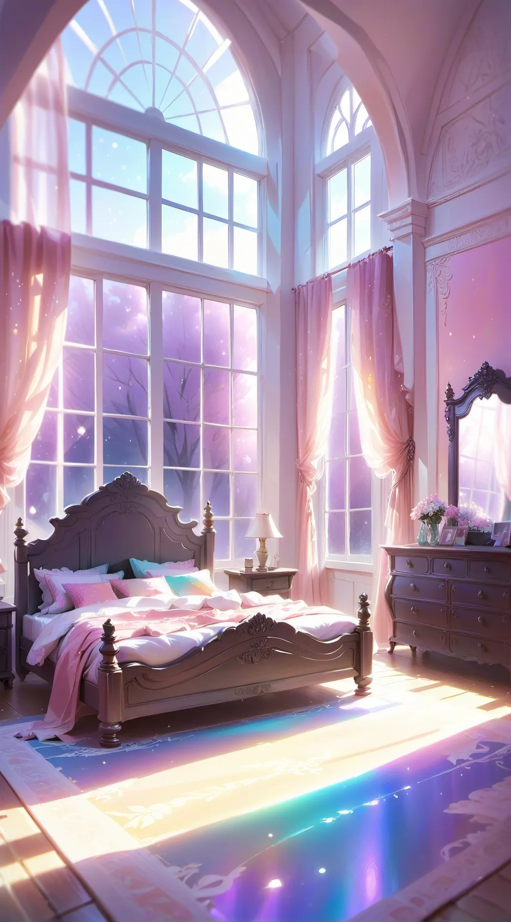 ai character: V, J, aminah small background