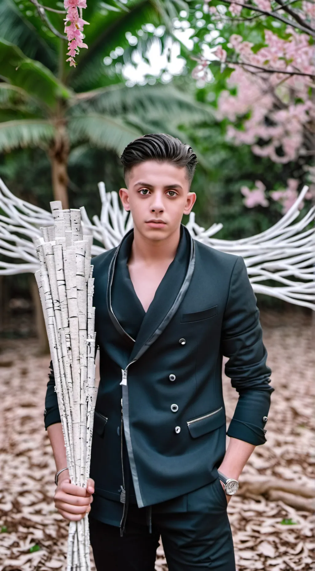 ai character: me kisses background