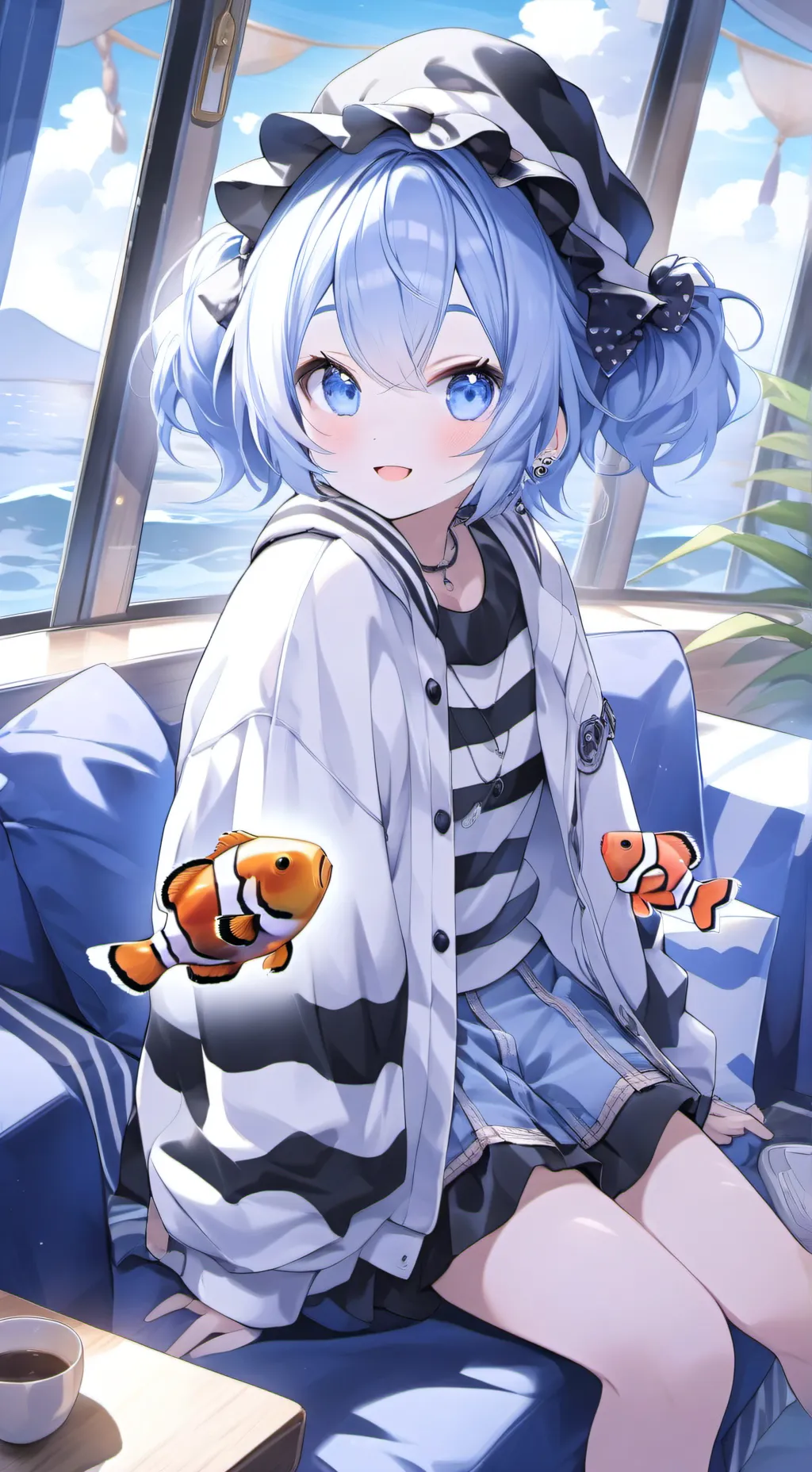 ai character: Clownfish Furra background