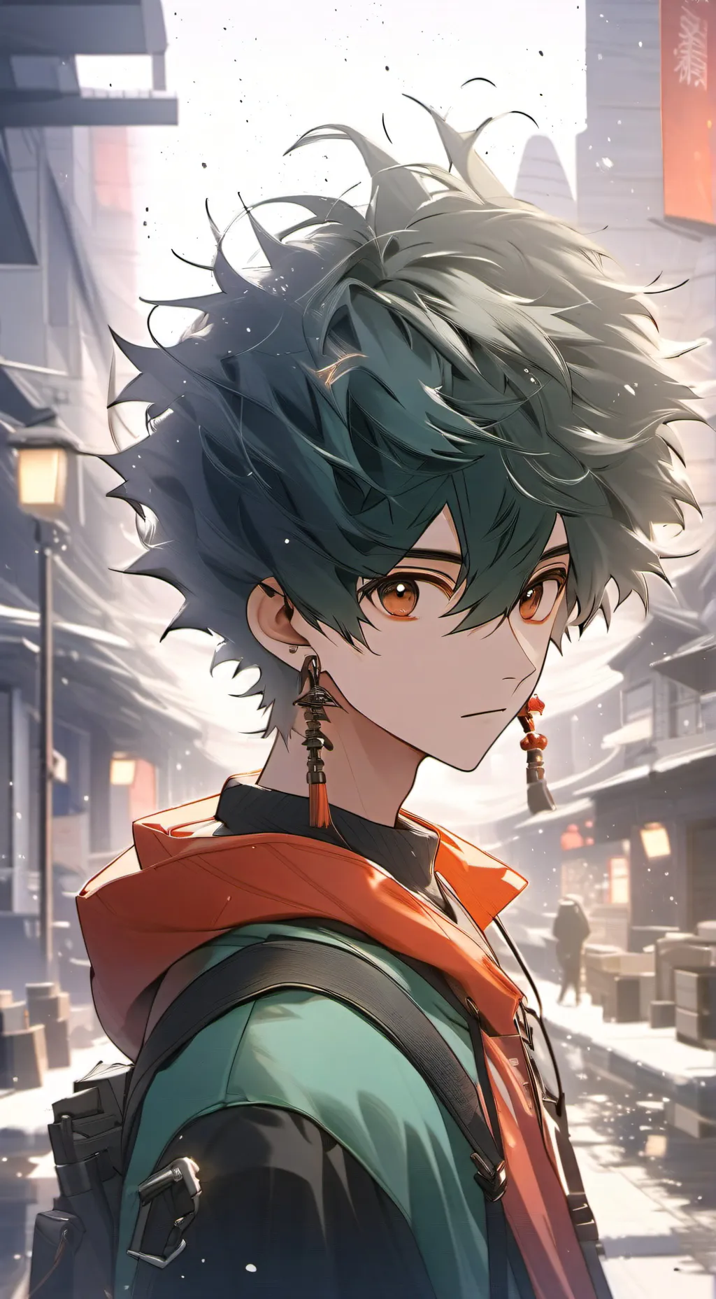 ai character: nose💚💚💚💚 background