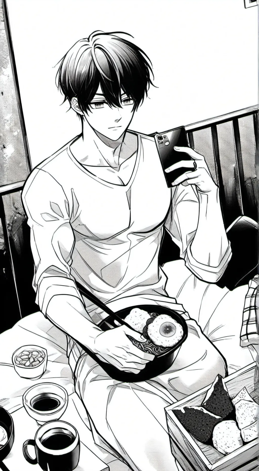 ai character: Gassy friend jacob background