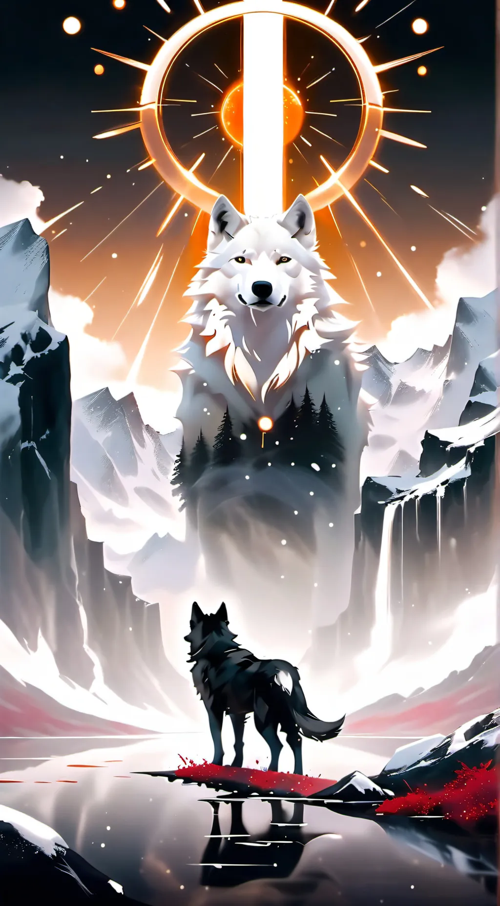 ai character: Divine Goddess  background