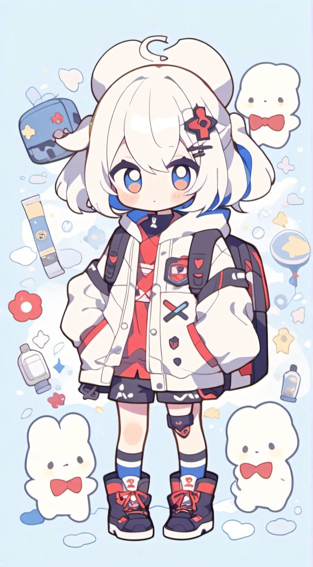 ai character: bakugo ou shoto  background