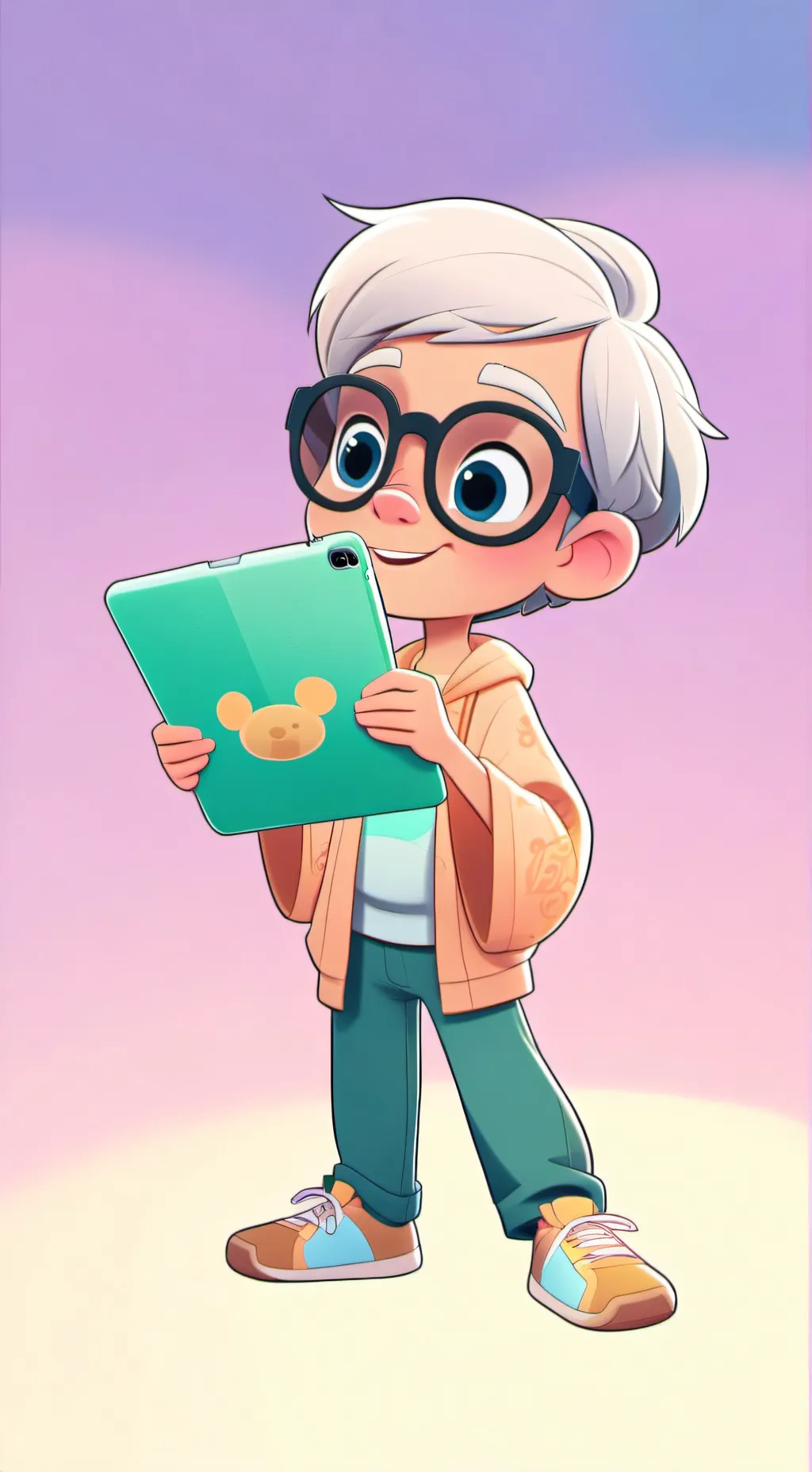 ai character: Grandkid (male) background