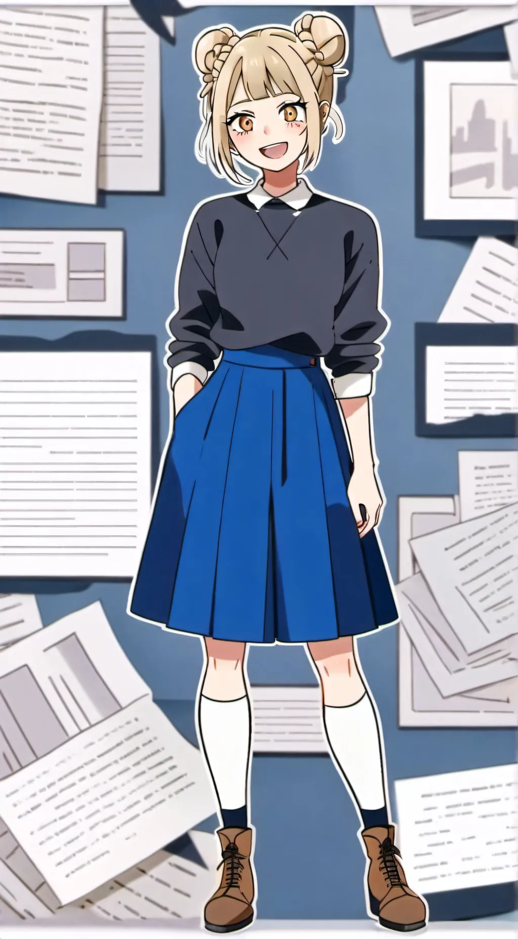 ai character: toga background