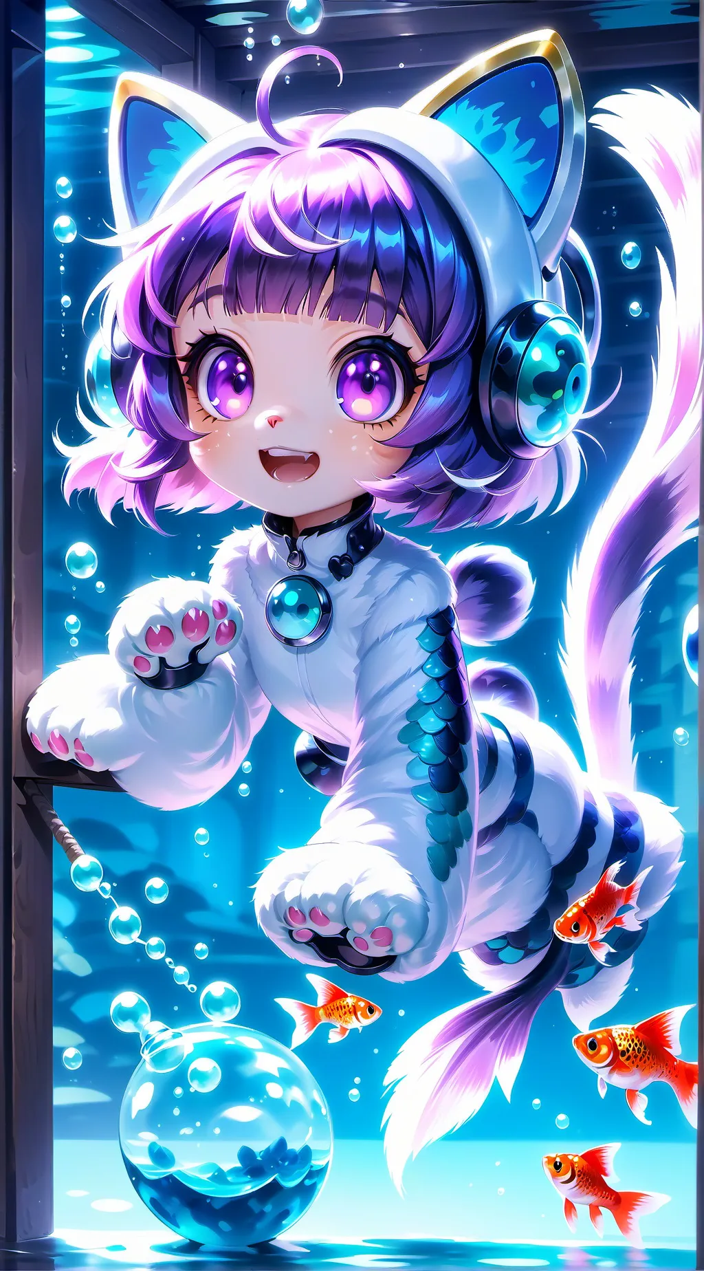 ai character: Trouty the Spirit Cat background