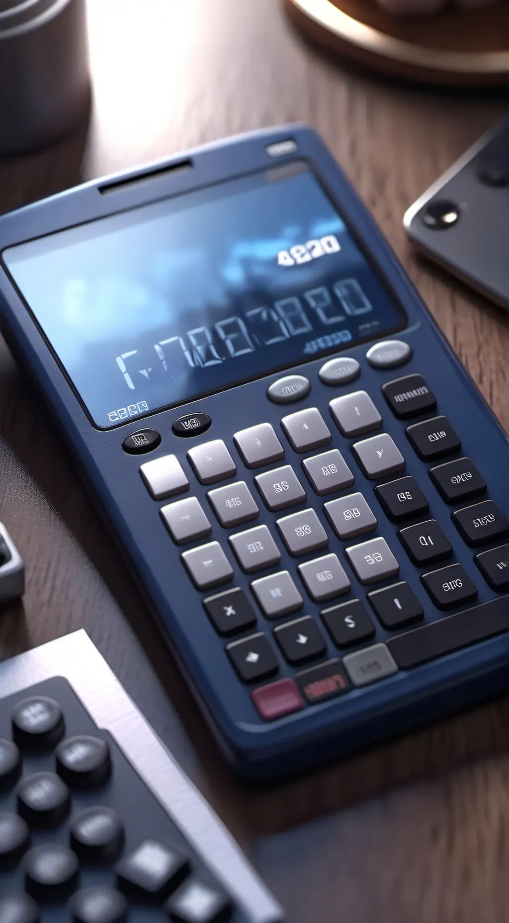 ai character: calculator  background