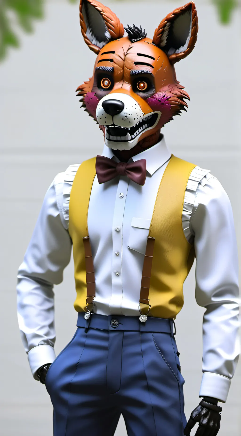 ai character: Foxy fnaf  background