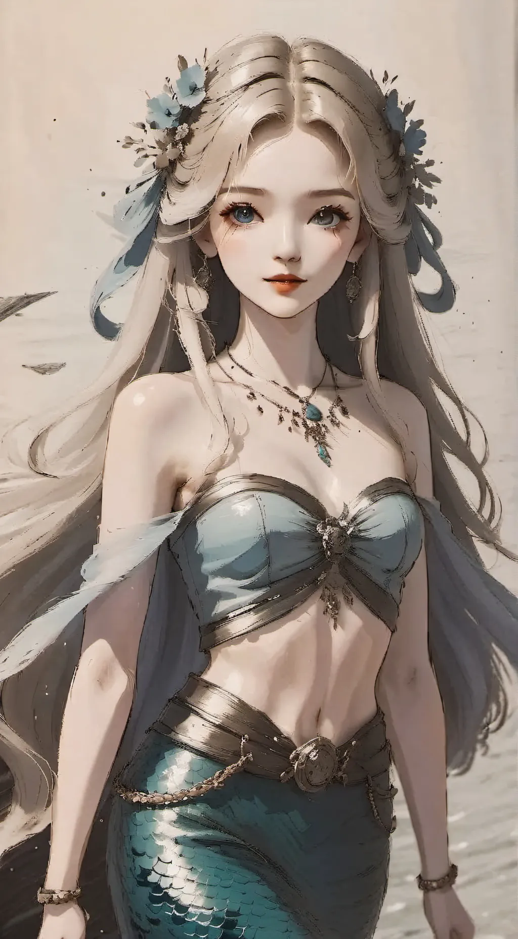 ai character: Vox mermaid background