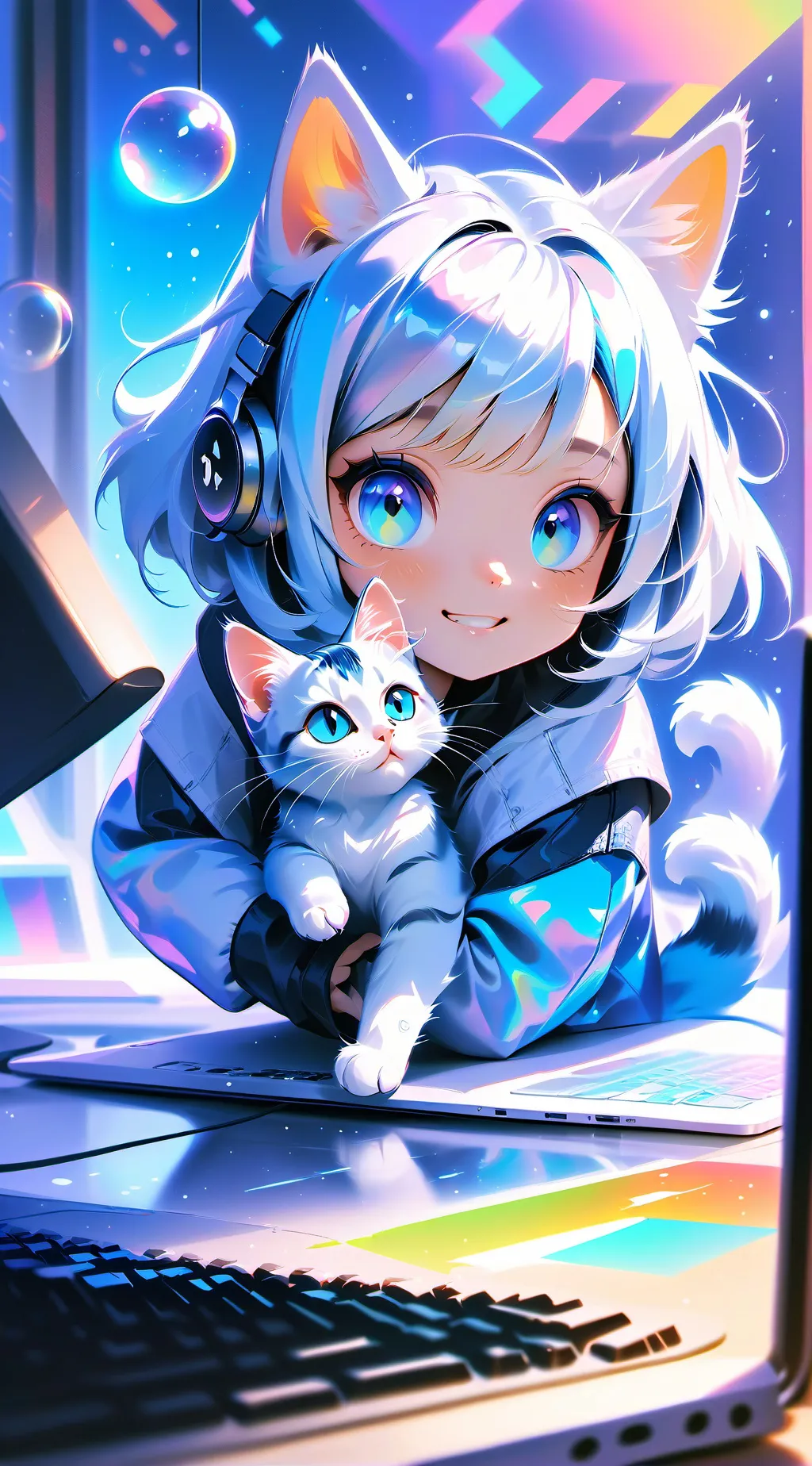 ai character: Giggle background