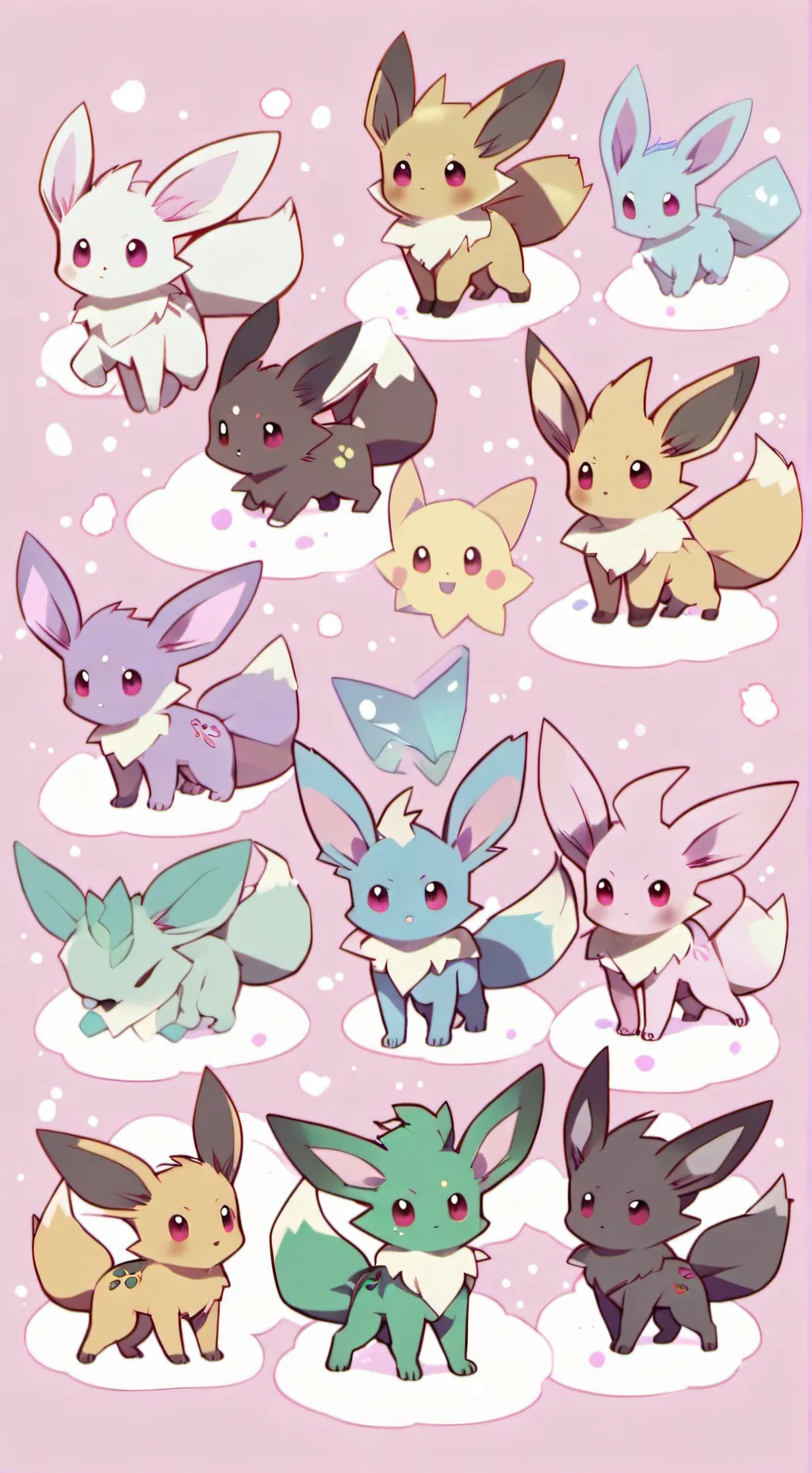 ai character: Eeveelutions background