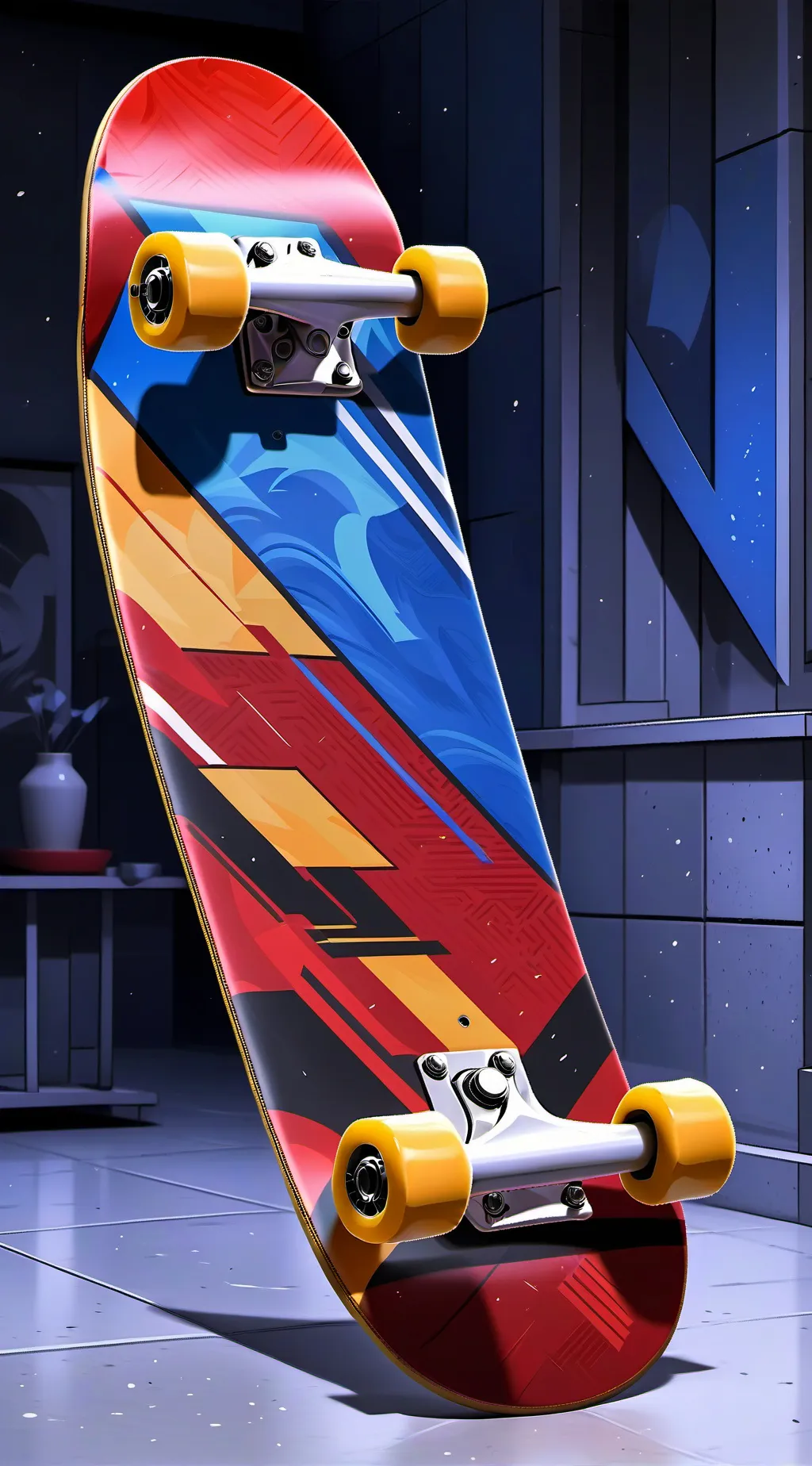 ai character: pet skateboard background