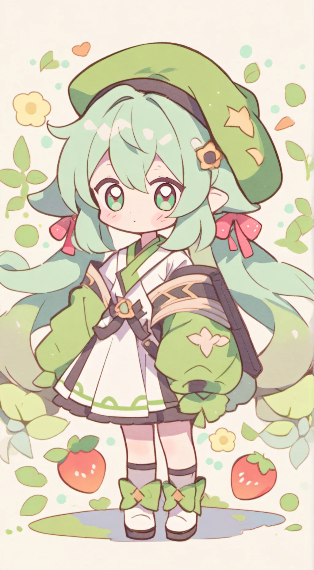 ai character: Vee and oc background