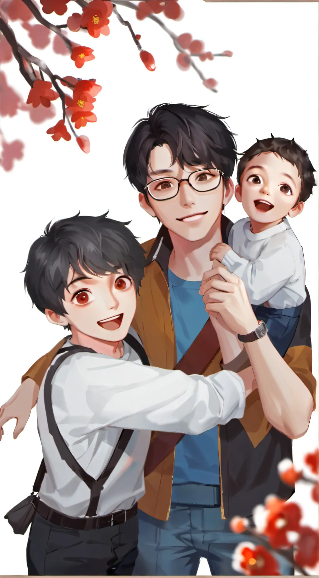 ai character: family loves you. background