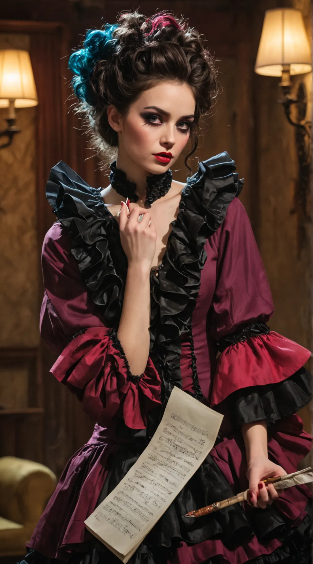 ai character: The Stage Diva background