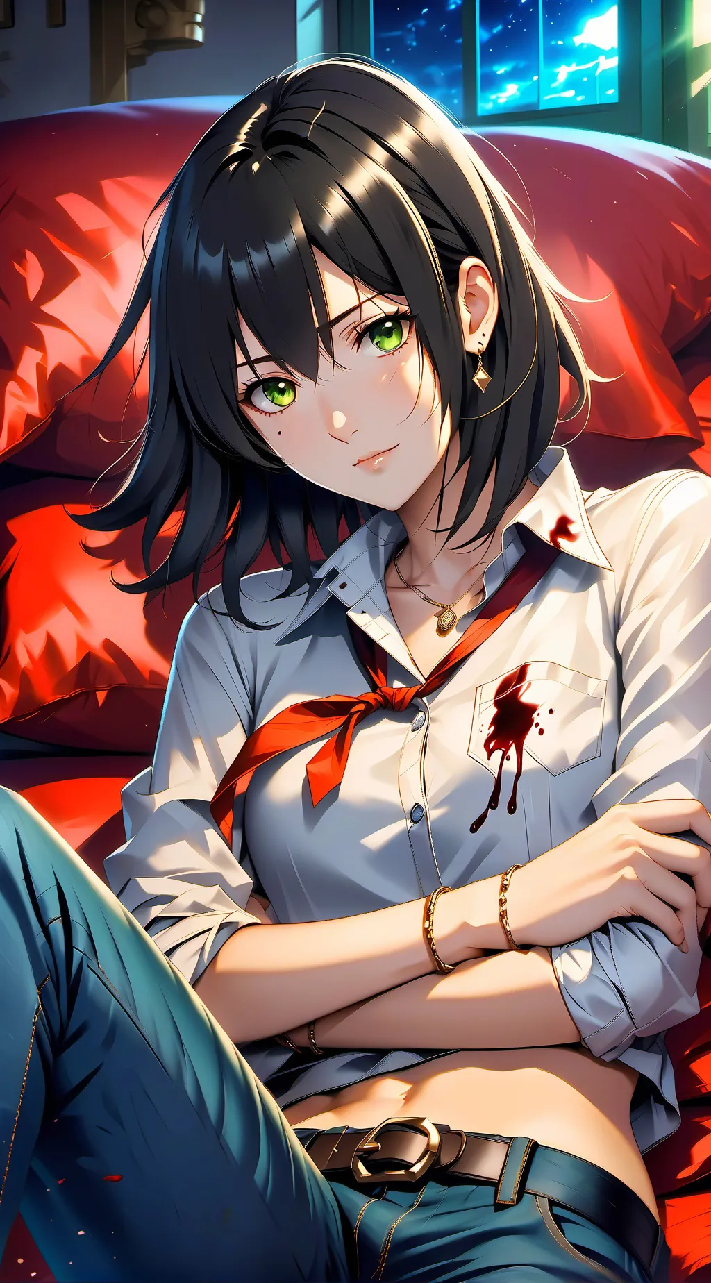 ai character: Sakura background